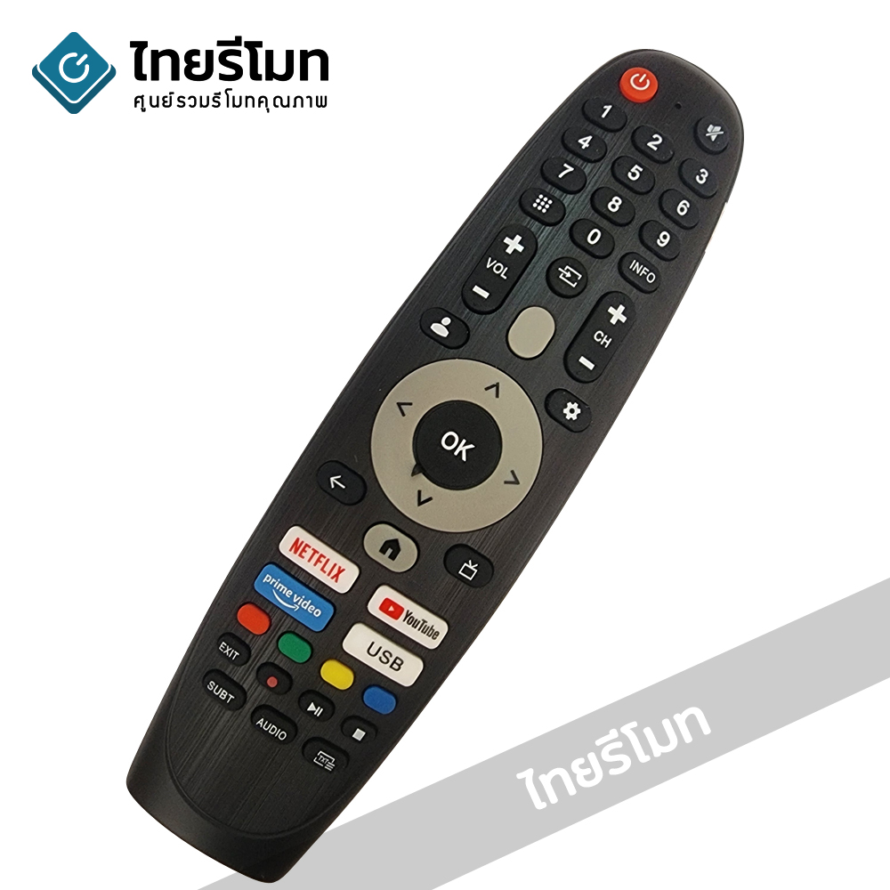 รีโมททีวี Nano รุ่นIRNNV1 *รูปทรงเหมือนกัน ใช้งานได้* รีโมททดแทน ไม่มีคำสั่งเสียง