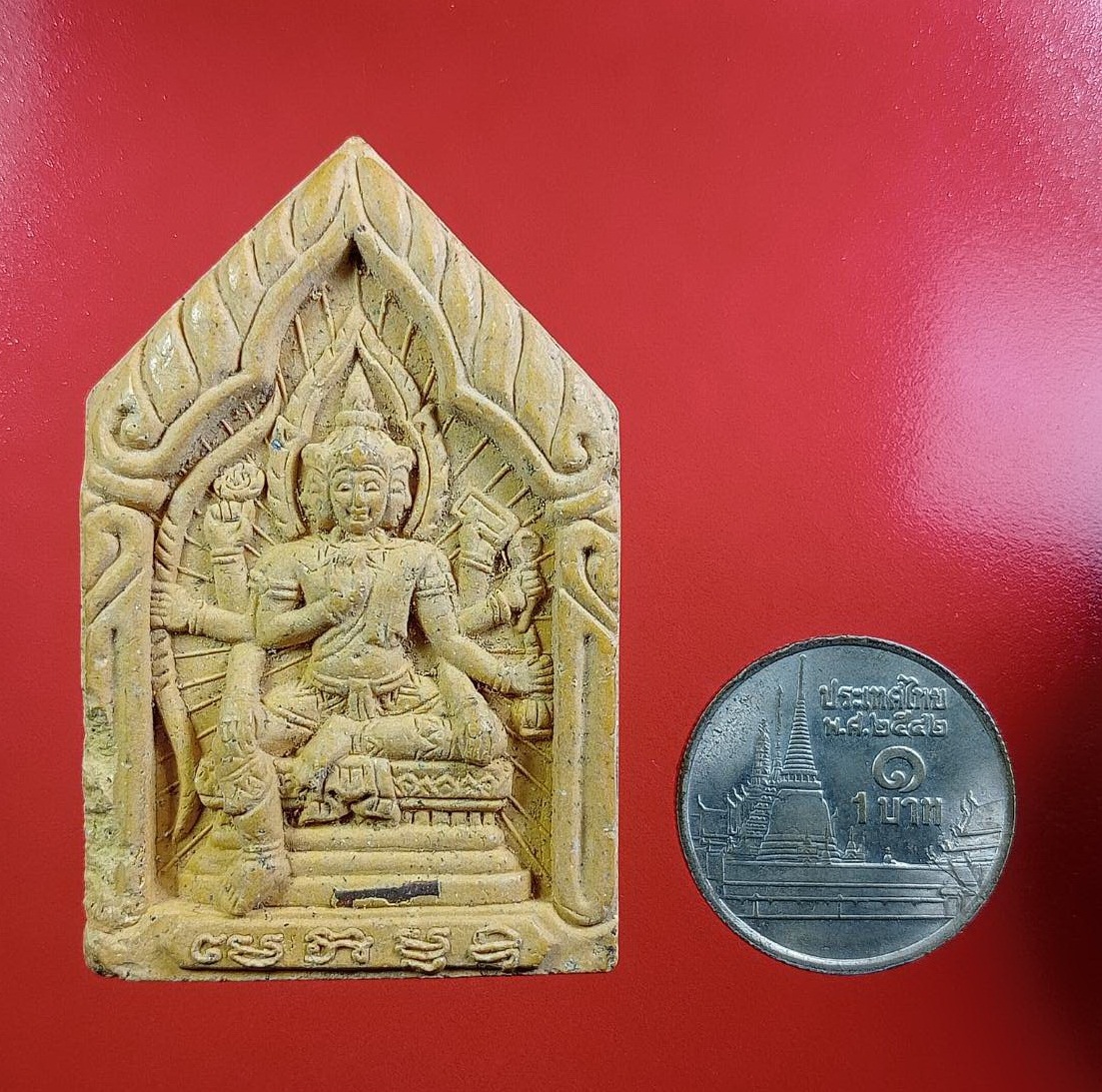 ผ3057 พระพรหม หลวงพ่อประทุม วัดขั้วตาหนู จ.สุพรรณบุรี รุ่นแรก ฝังตะกรุด ศิษย์สายหลวงปู่ดู่ วัดสะแก