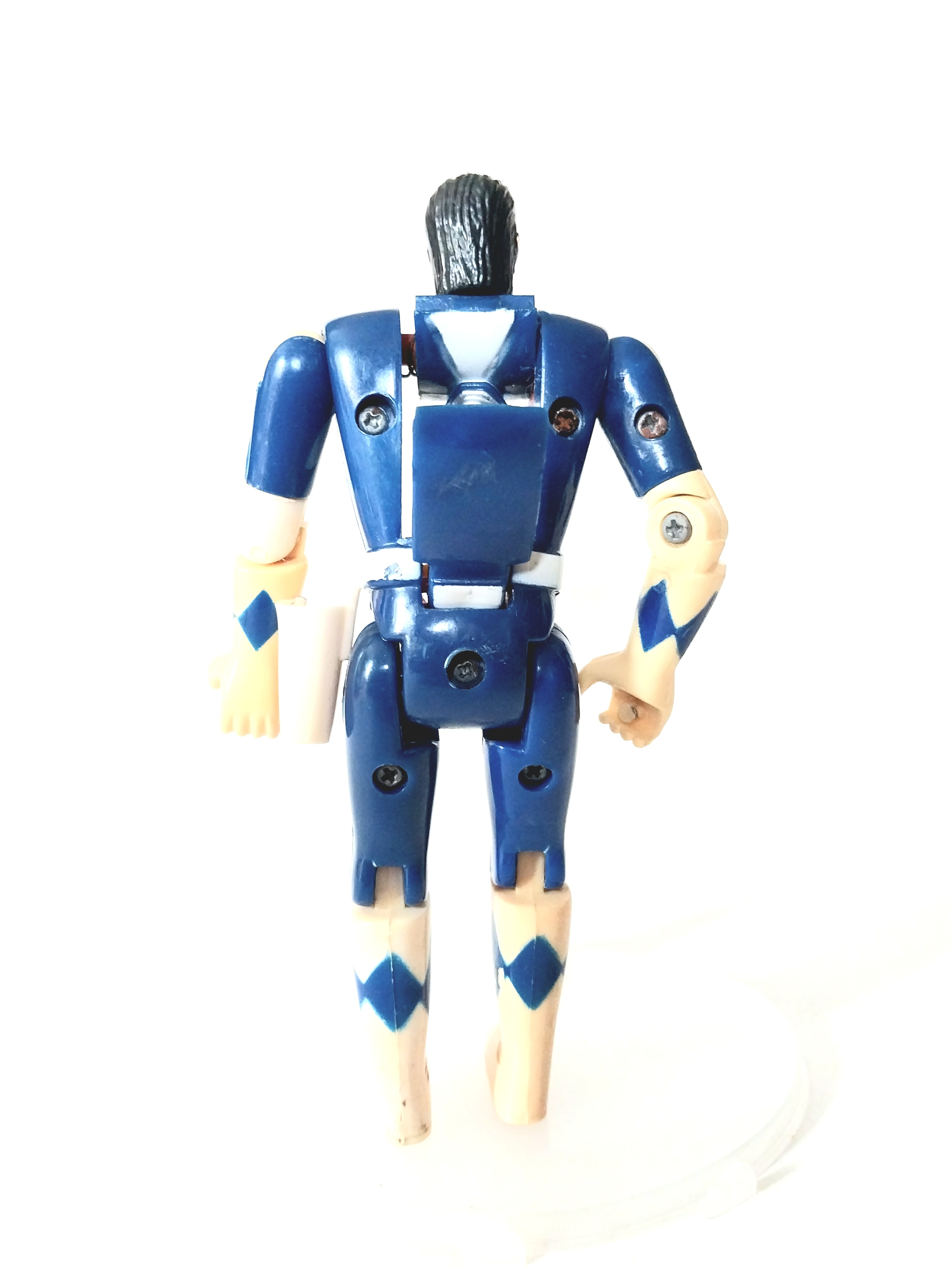 มีหลายภาพ, ของมีตามภาพ กดเข็มขัดไม่เด้ง ต้องพับเอง ,ตุ๊กตาแปลงร่าง บลูเรนเจอร์ จากขบวนการ เพาเวอร์เรนเจอร์ ขนาดตามรูป แปลงร่างได้