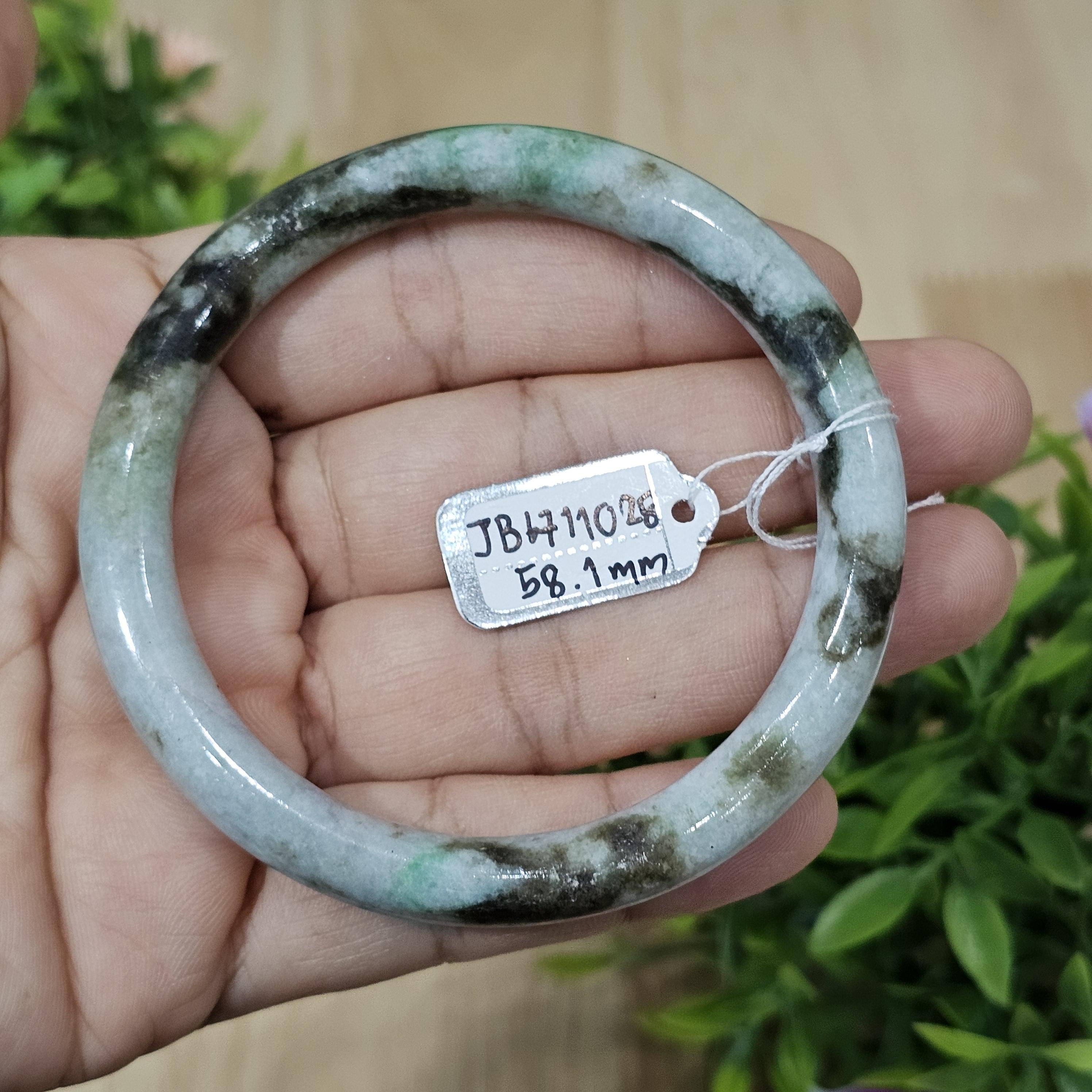 JB6711028 หยก พม่า แท้ Jade กำไลหยก 58.1 มม. (Jadeite bracelet) พม่า (Myanmar)