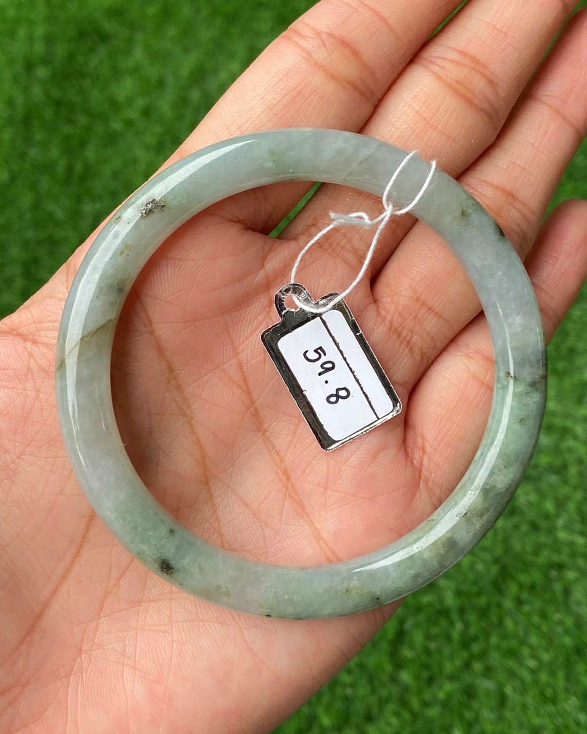 JB59008 หยก พม่า แท้ Jade กำไลหยก 59.8 มม (Jadeite bracelet) พม่า (Myanmar)