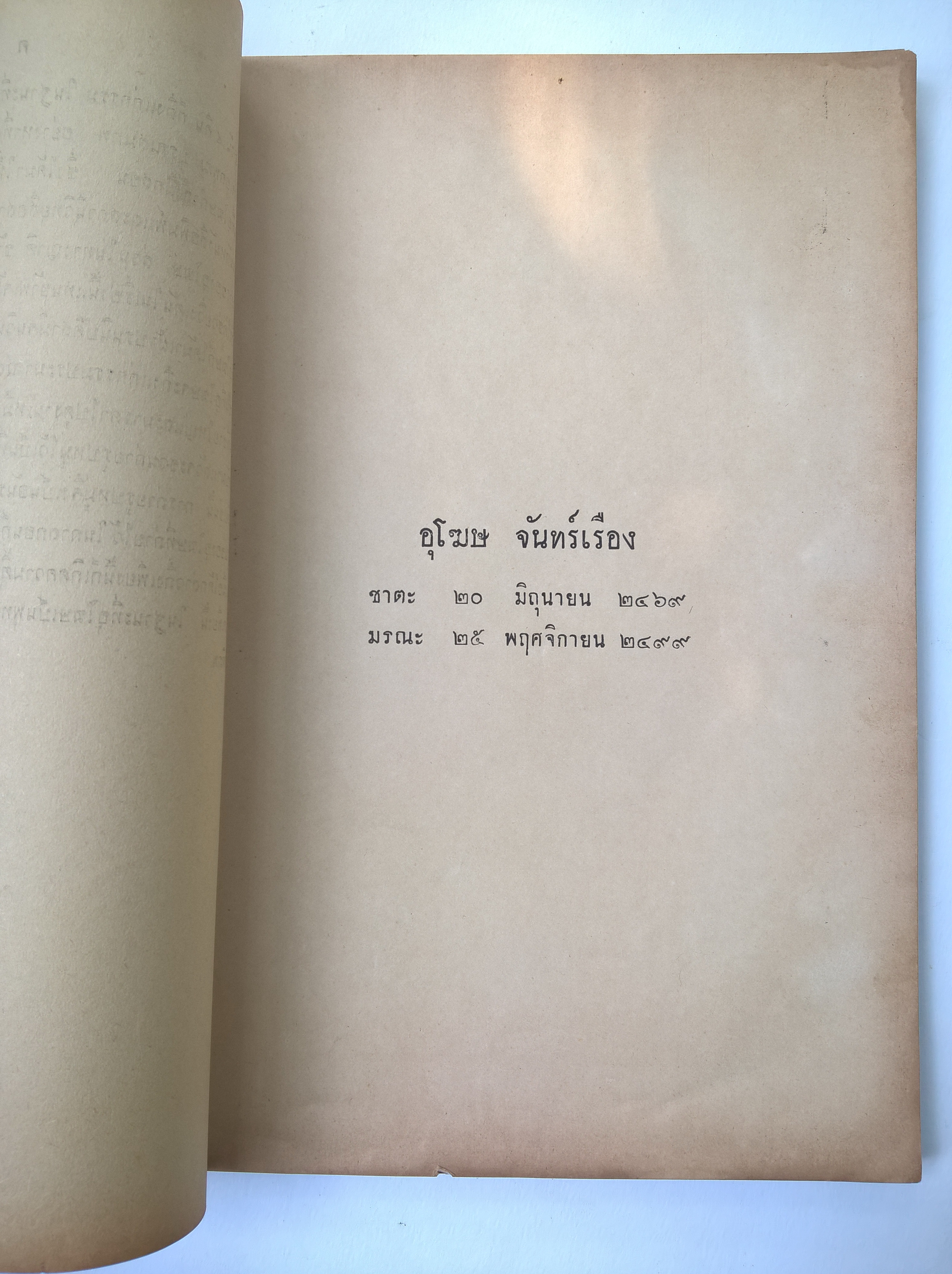 หนังสืองานศพ "อุโฆษอนุสรณ์" ...ความทรงจำนั้นคือรักแท้ (อิบเซน) 4 ธันวาคม 2499 (หนังสือแจกในานฌาปณกิจ) สารบาญ -ประวัติย่อของ อุโฆษ จันทร์เรือง พระพรหมปรีชา -คำไว้อาลัย ของญาติและมิตร -ผู้ไม่กลับมา สด กรูมะโรหิต -ข้อคิดในทางธรรม ศุกรหัศน์ -เสียดาย