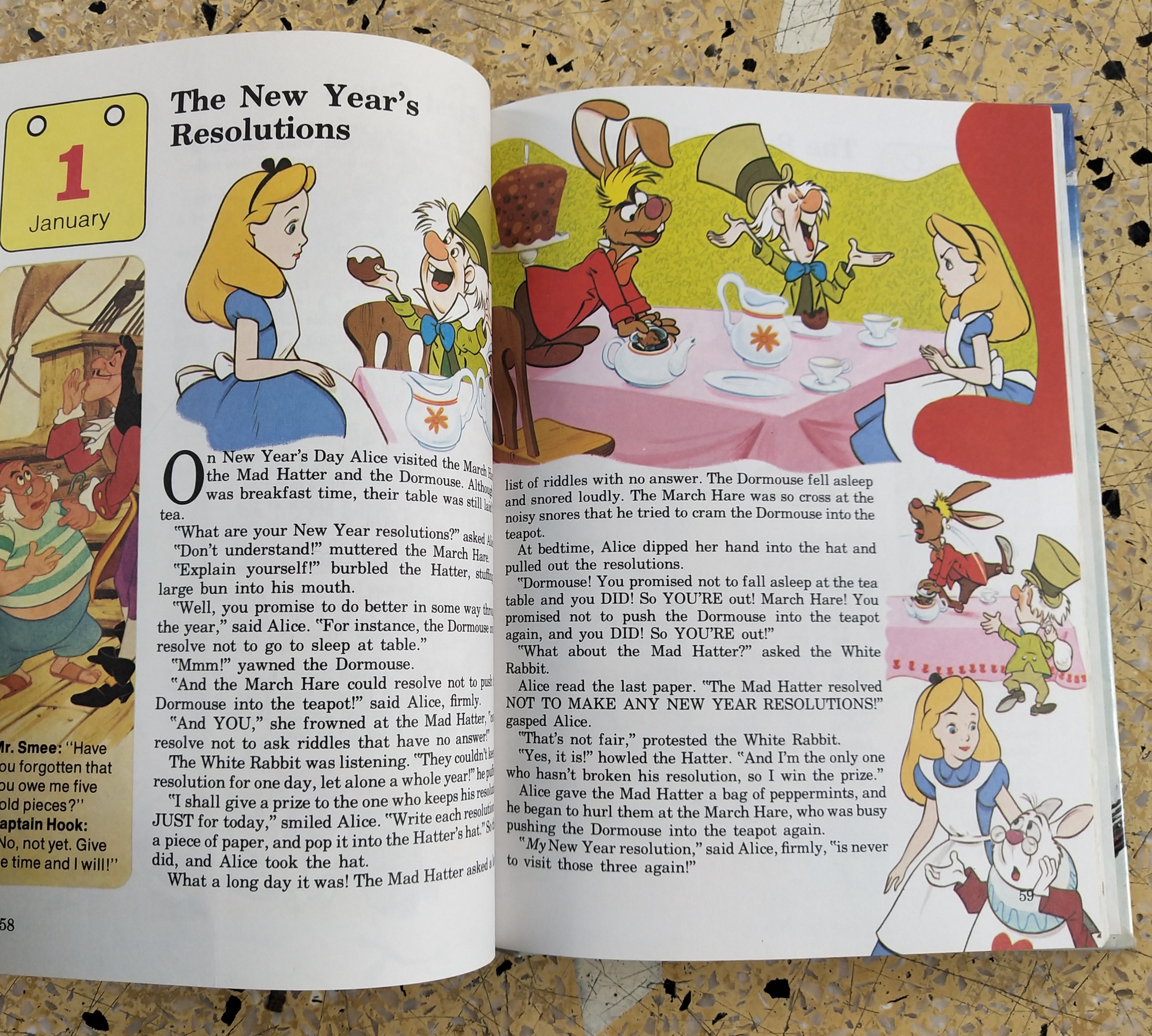 หนังสือภาพการ์ตูนดิสนีย์น่ารัก **หนังสิอเก่า มีตำหนิ โปรดตรวจสอบทุกภาพ ปกแข็ง ฉบับภาษาอังกฤษ เล่าเรื่องราวของทุกวันในฤดูหนาว ผ่านตัวการ์ตูนจากดิสนีย์ Story a Day for every day of the year ,Winter