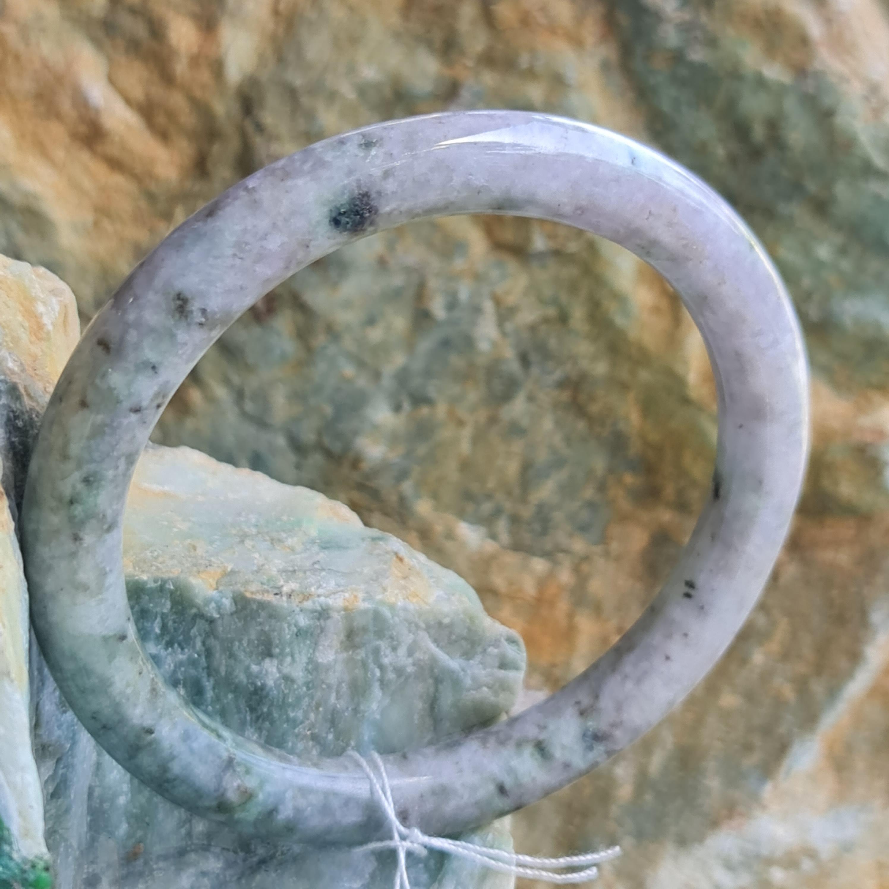 JB6711179 หยก พม่า แท้ Jade กำไลหยก 58.2 มม. (Jadeite bracelet) พม่า (Myanmar)