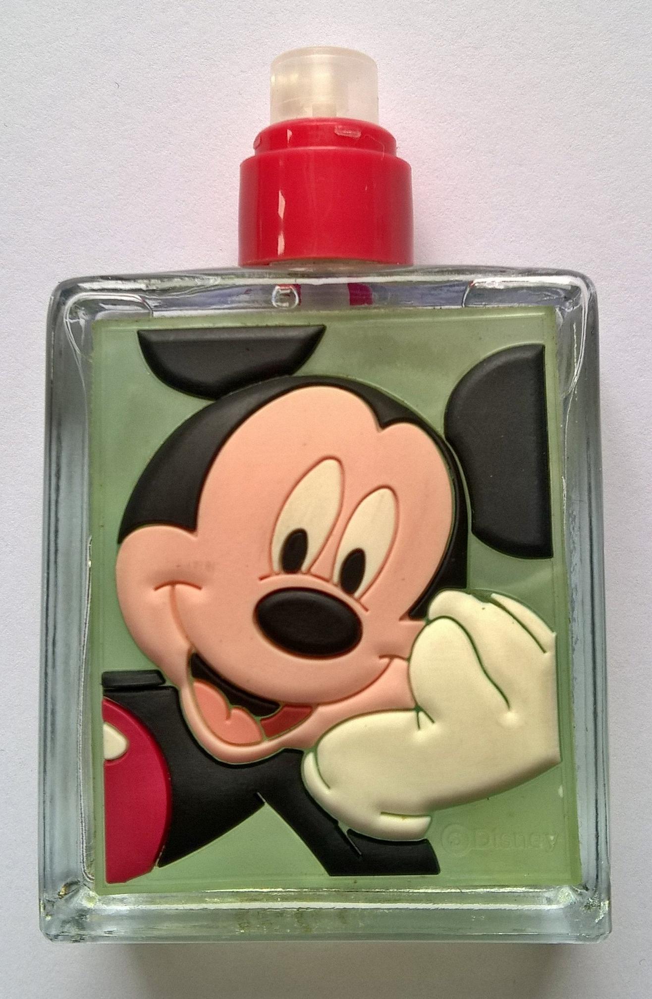 ของสะสม ขวดน้ำหอม edt ขวดแก้วพิมพ์ยางนูนตัว มิกกี้ เมาส์ Micky Mouse มือ2 ตามภาพ