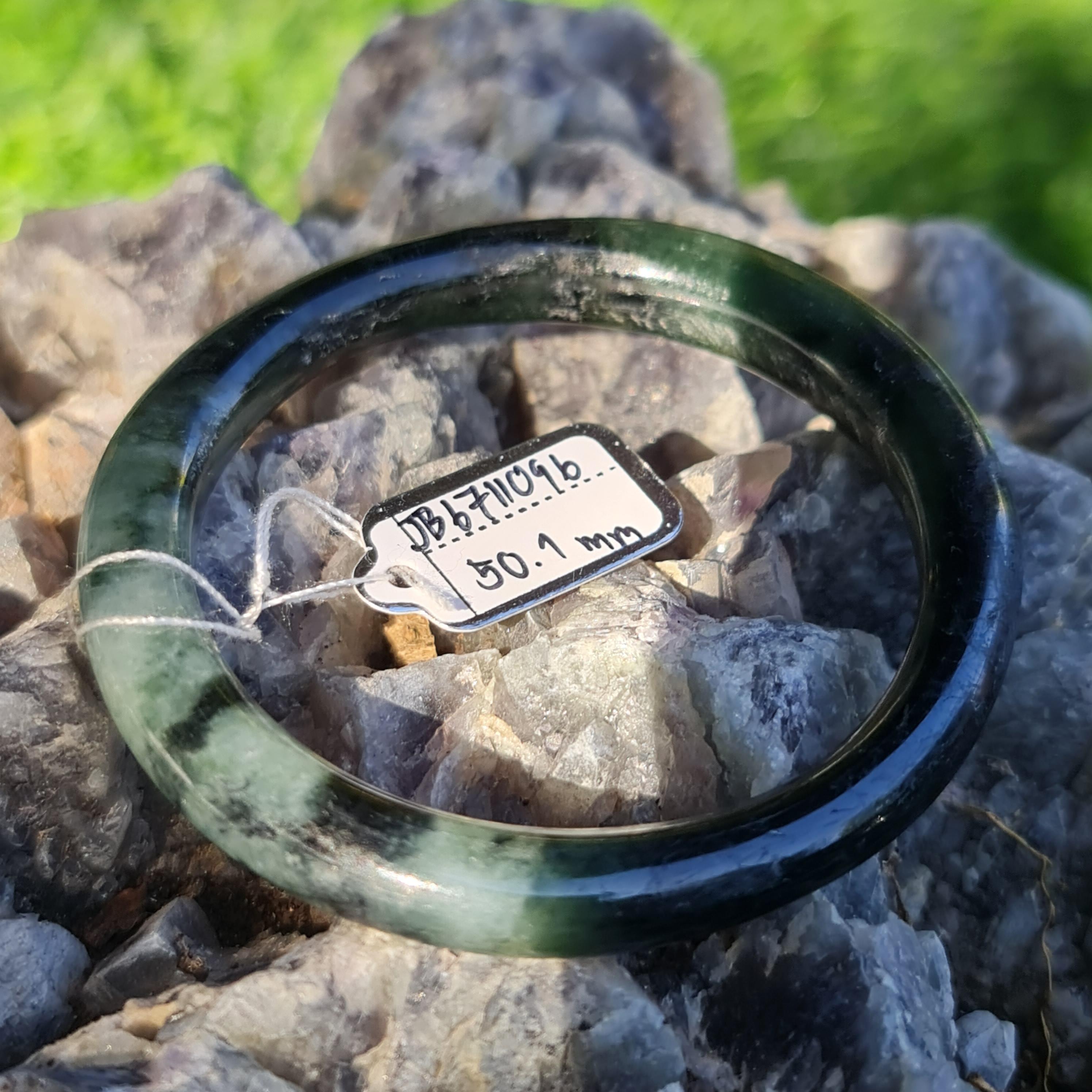 JB6711096 หยก พม่า แท้ Jade กำไลหยก (Jadeite bracelet) พม่า (Myanmar) 50.1 มม.