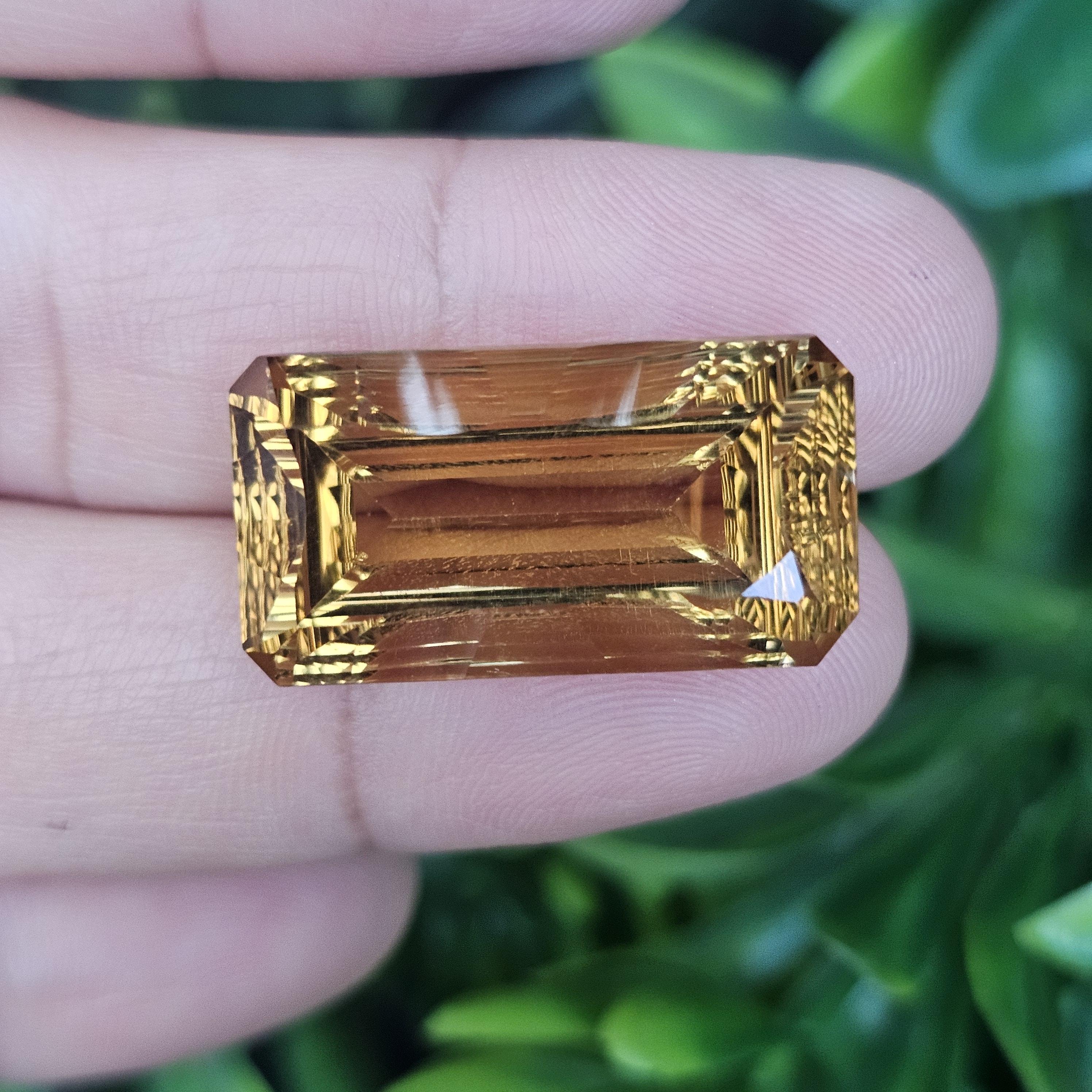 พลอย ซิทริน Citrine 27.01 กะรัต (Cts.) พลอยแท้ อัญมณีมงคลประจําวันเกิด เครื่องประดับพลอย