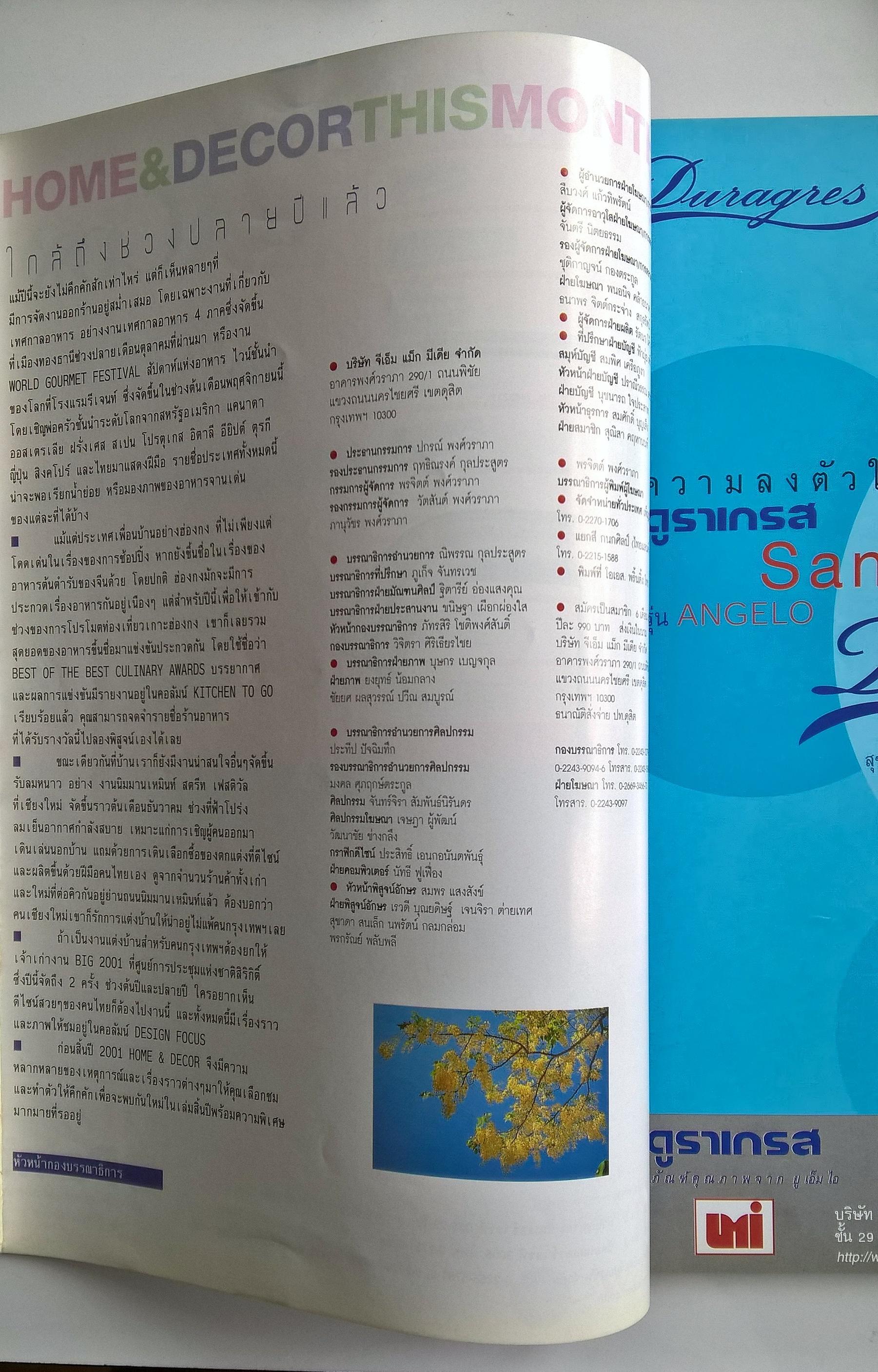 ขายนิตยสารเก่า บ้านและตกแต่ง HOME&DECOR นิตยสารสำหรับคนรักบ้าน ปีที่ 14 เล่มที่ 162 เดือน พฤศจิกายน 2544,บ้าน 4 อารมณ์,ให้สีฟ้าแทนทะเล,สีำ้ตาลคือความอบอุ่น,อบอุ่นในเนื้อไม้,บ้านพักผ่อน,บ้านแคแสดมภาพเขียนโปรดของ 4 หนุี่มสาว,ตกแต่งสร้างอารมณ์ด้วยสัมผัสทั้ง5