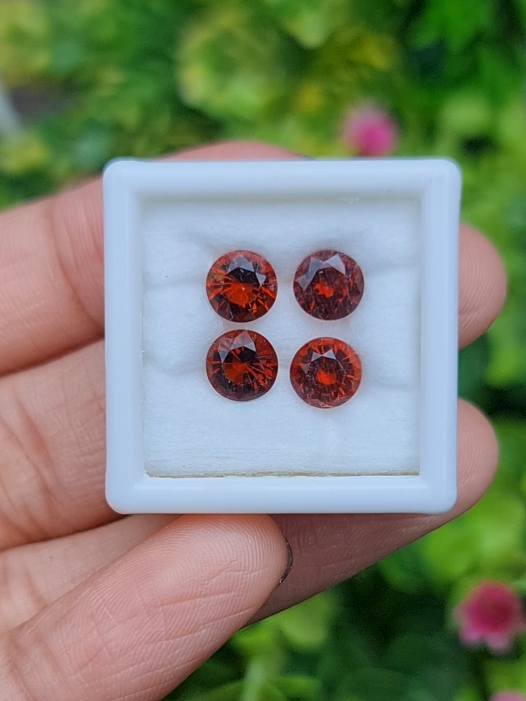 พลอย ซิทริน Citrine 3.09 กะรัต(Cts.) 4 เม็ด Pcs. พลอยแท้ อัญมณีมงคลประจําวันเกิด เครื่องประดับพลอย