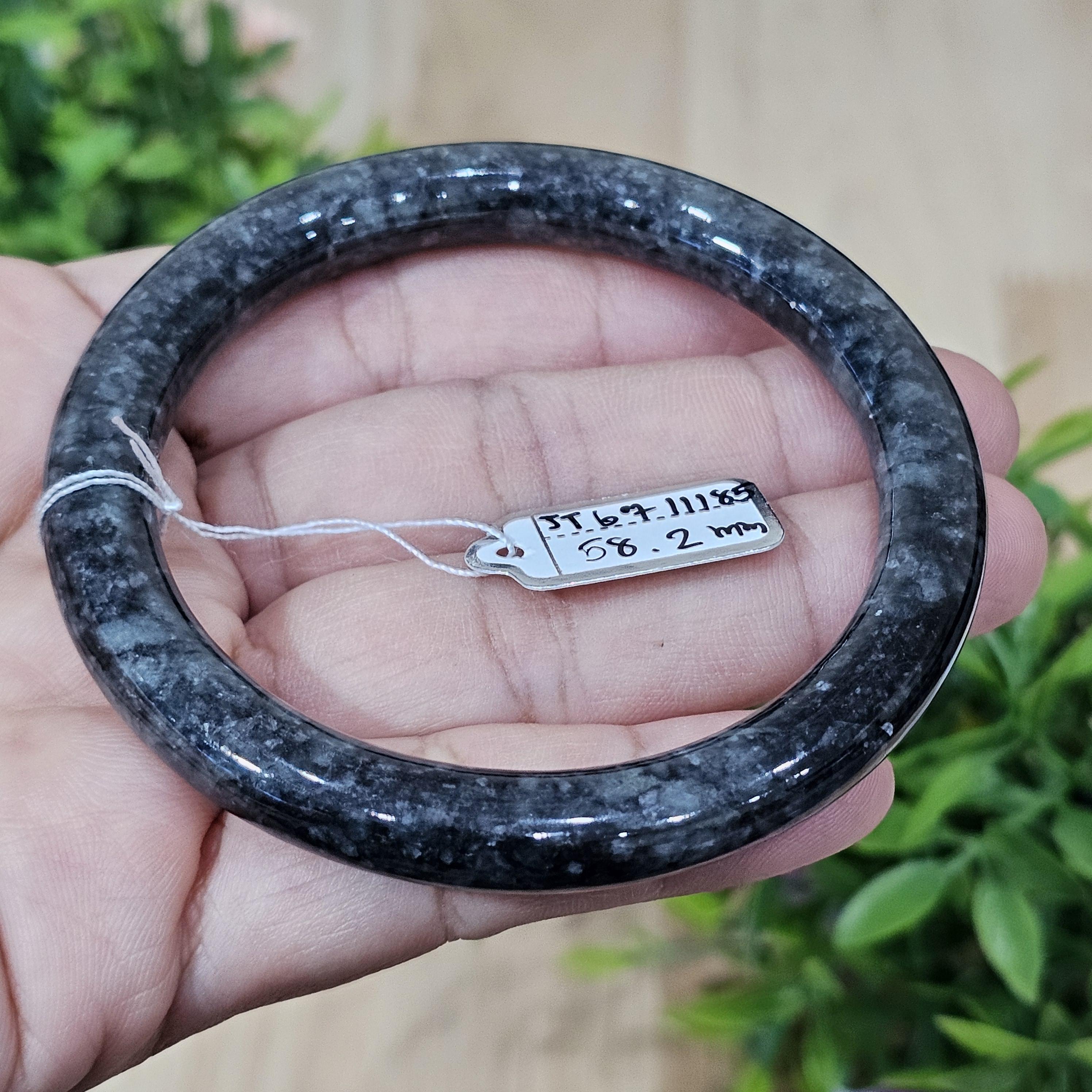 JB6711045 หยก พม่า แท้ Jade กำไลหยก (Jadeite bracelet) พม่า (Myanmar) 58.3 มม.