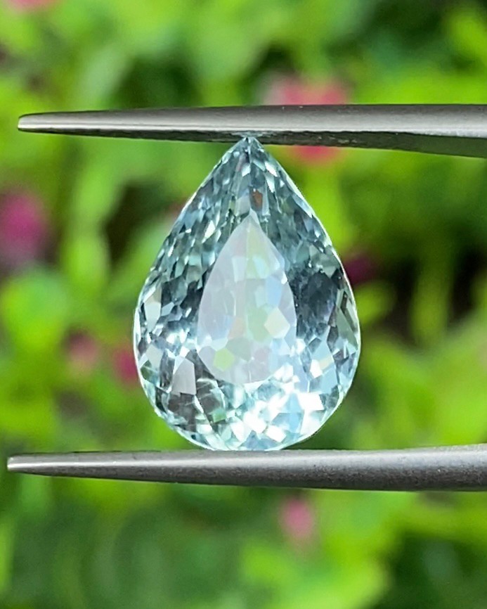 พลอย อความารีน Aquamarine 5.73 กะรัต (Cts.) พลอยแท้ อัญมณีมงคลประจําวันเกิด เครื่องประดับพลอย