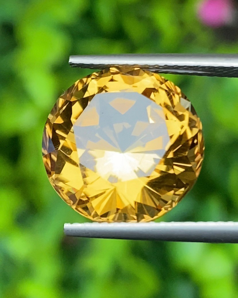 พลอย ซิทริน Citrine 10.32 กะรัต (Cts.) พลอยแท้ อัญมณีมงคลประจําวันเกิด เครื่องประดับพลอย