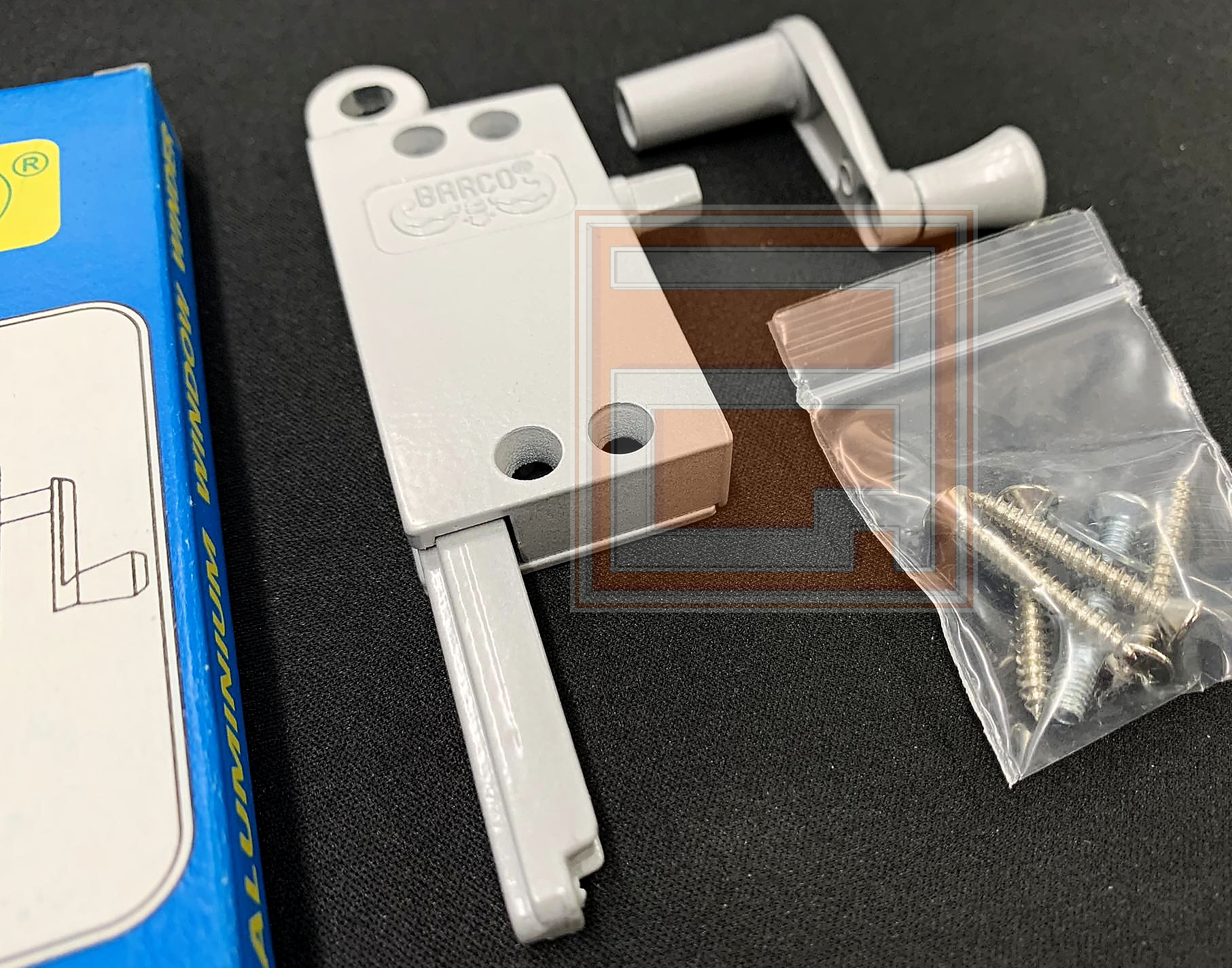 มือหมุนบานเกล็ด บาร์โก้ บรอนซ์เทา