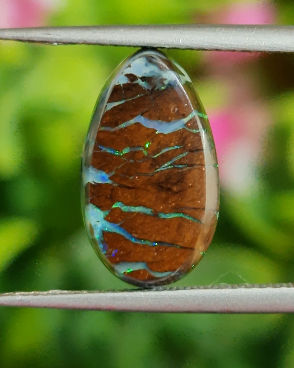 พลอย โบลเดอร์ โอปอล ออสเตรเลีย Australian Boulder Opal 4.60 กะรัต (Cts.) พลอยแท้ อัญมณีมงคลประจําวันเกิด เครื่องประดับพลอย