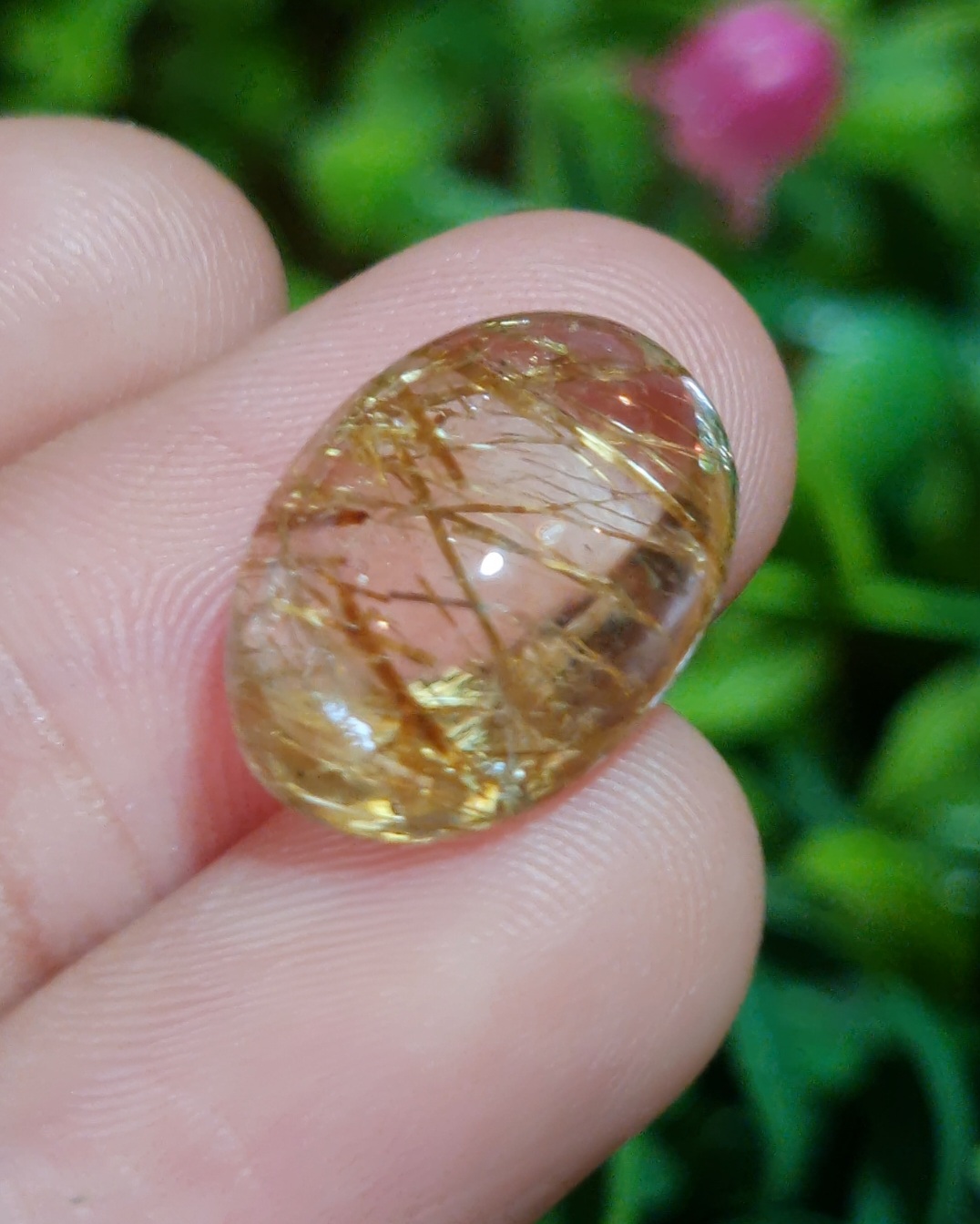 ไหมทอง ควอตซ์ Golden Rutilated Quartz 10.93 กะรัต Cts.พลอยแท้ อัญมณีมงคลประจําวันเกิด เครื่องประดับพลอย
