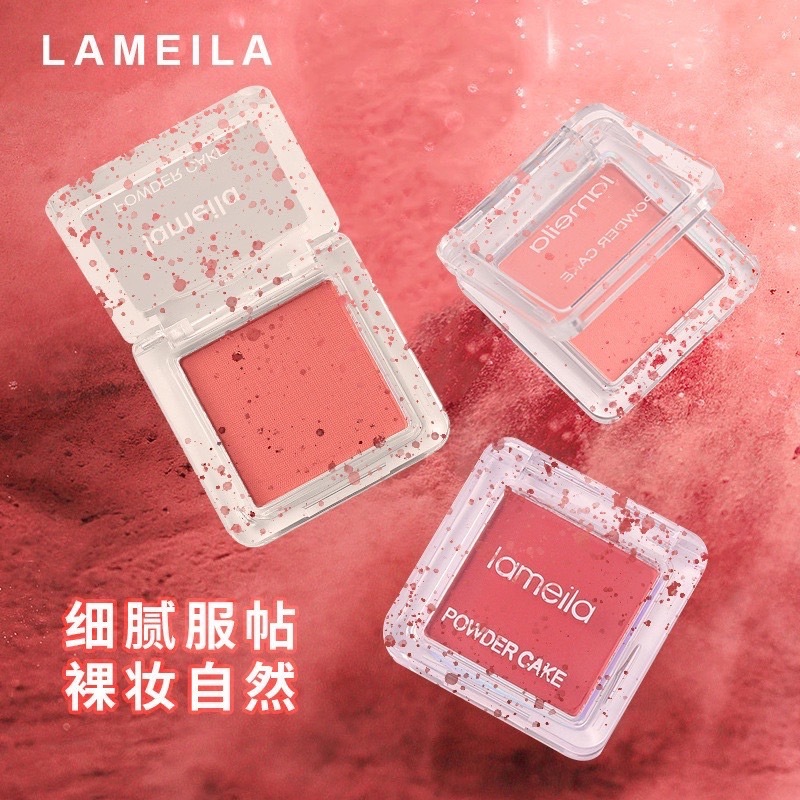 1 PV. แพ็คคู่ 2 ตลับ Lameila สีดีติดทนนาน บลัชออนเนื้อดี บลัชออน บลัชออนสีส้ม 3g.