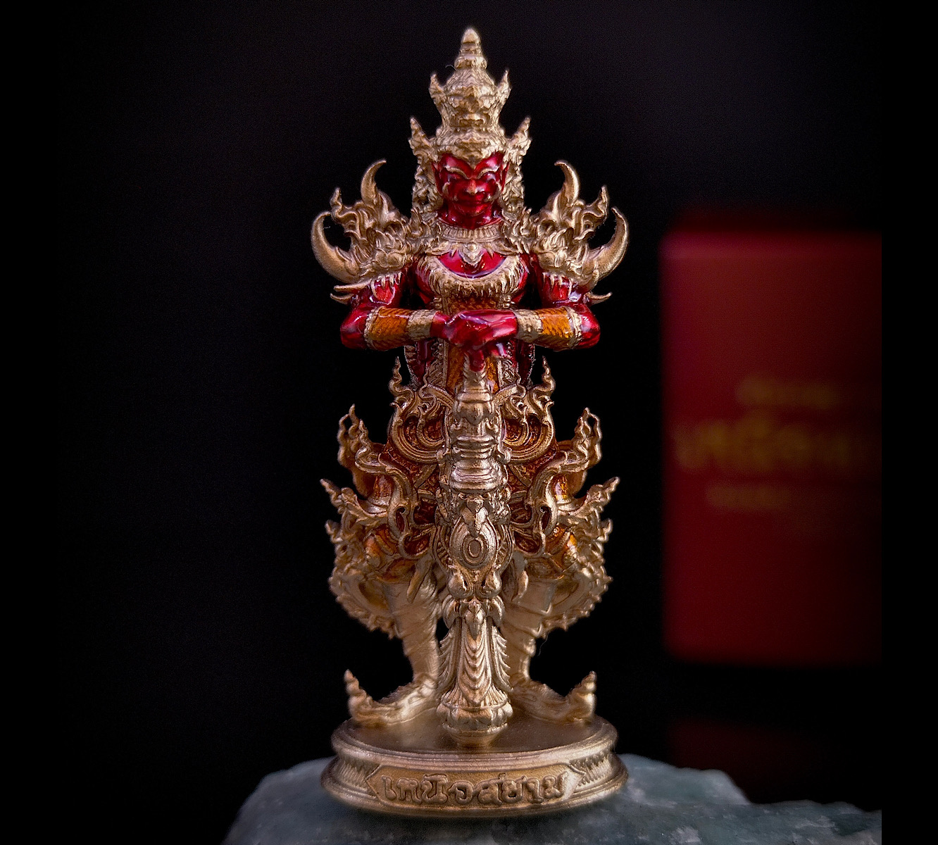ท้าวเวสสุวรรณเหนือสยาม (หน้าเทพ) รหัส 6.10 เนื้อบรอนซ์ลงยา