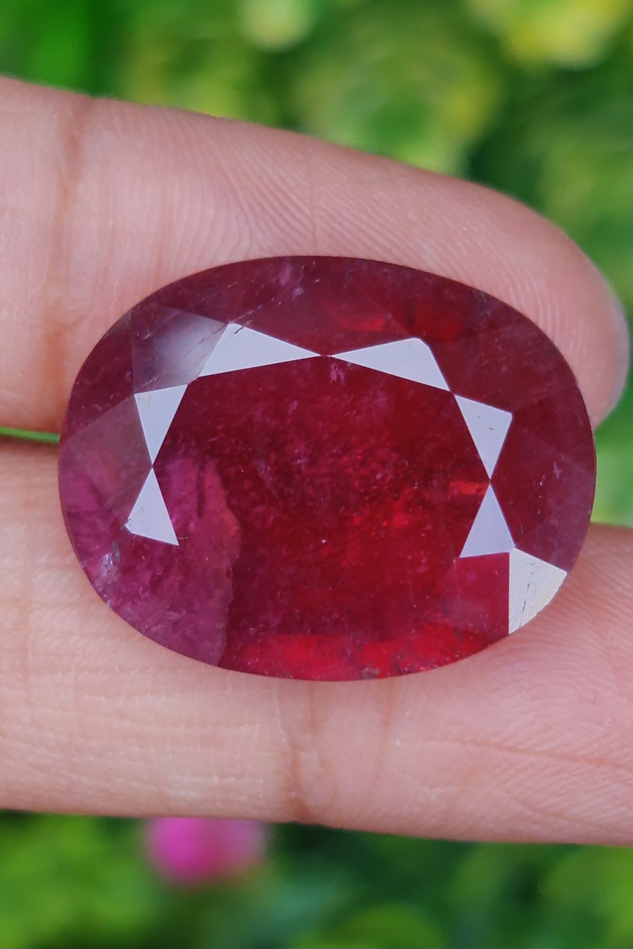 พลอย ทับทิม (Ruby Sapphire) 30.12 กะรัต (Cts.) พลอยแท้ อัญมณีมงคลประจําวันเกิด เครื่องประดับพลอย