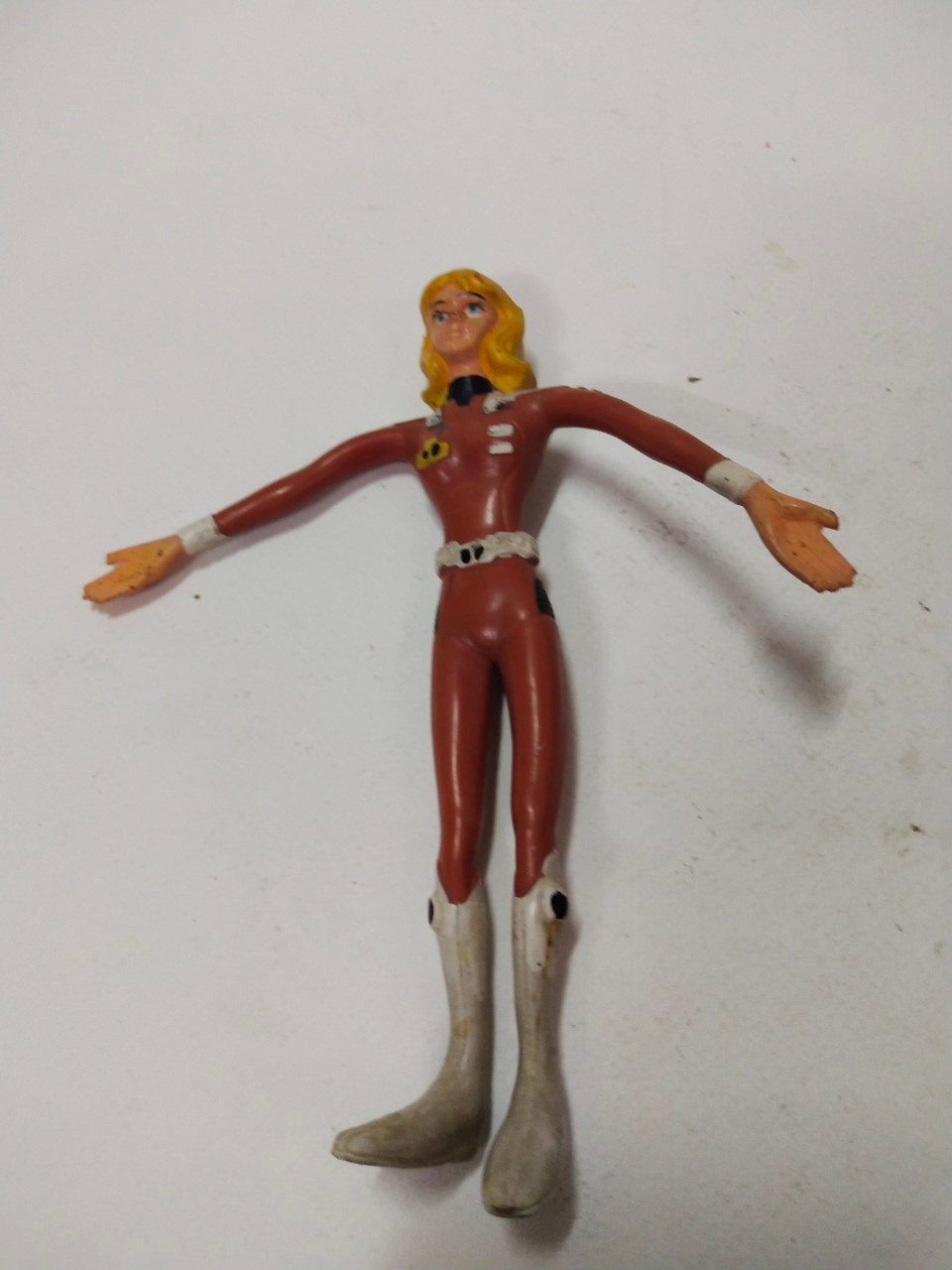 ตุ๊กตายางดัด กัปตัน Flam johann landor จากเรื่อง กัปตันฟิวเจอร์ ของ POPY 1979 งานเก่าสะสม เก่าเก็บตามสภาพ