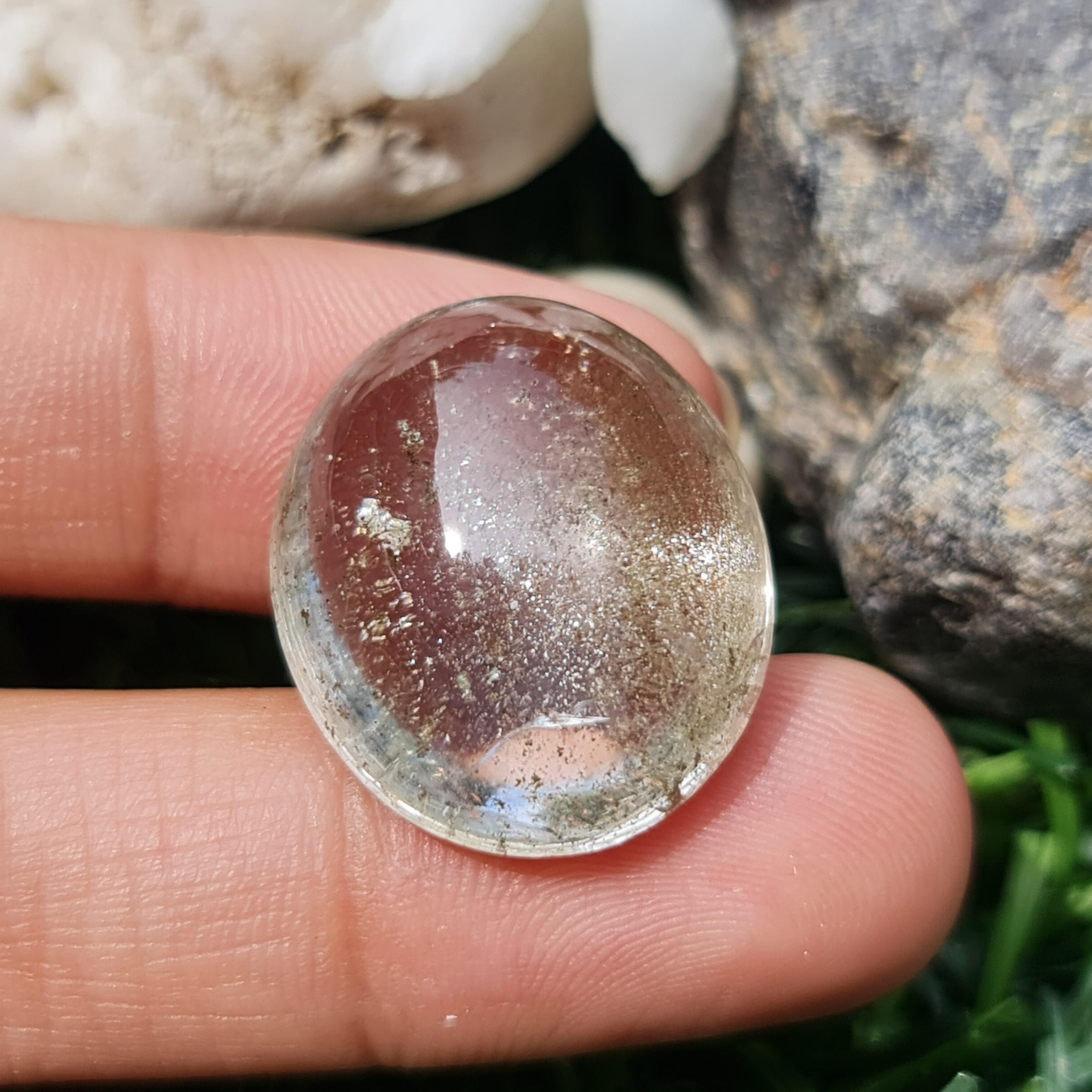 โป่งข่าม ควอตซ์ Rutilated Quartz 30.79กะรัต Cts. พลอยแท้ อัญมณีมงคลประจําวันเกิด เครื่องประดับพลอย