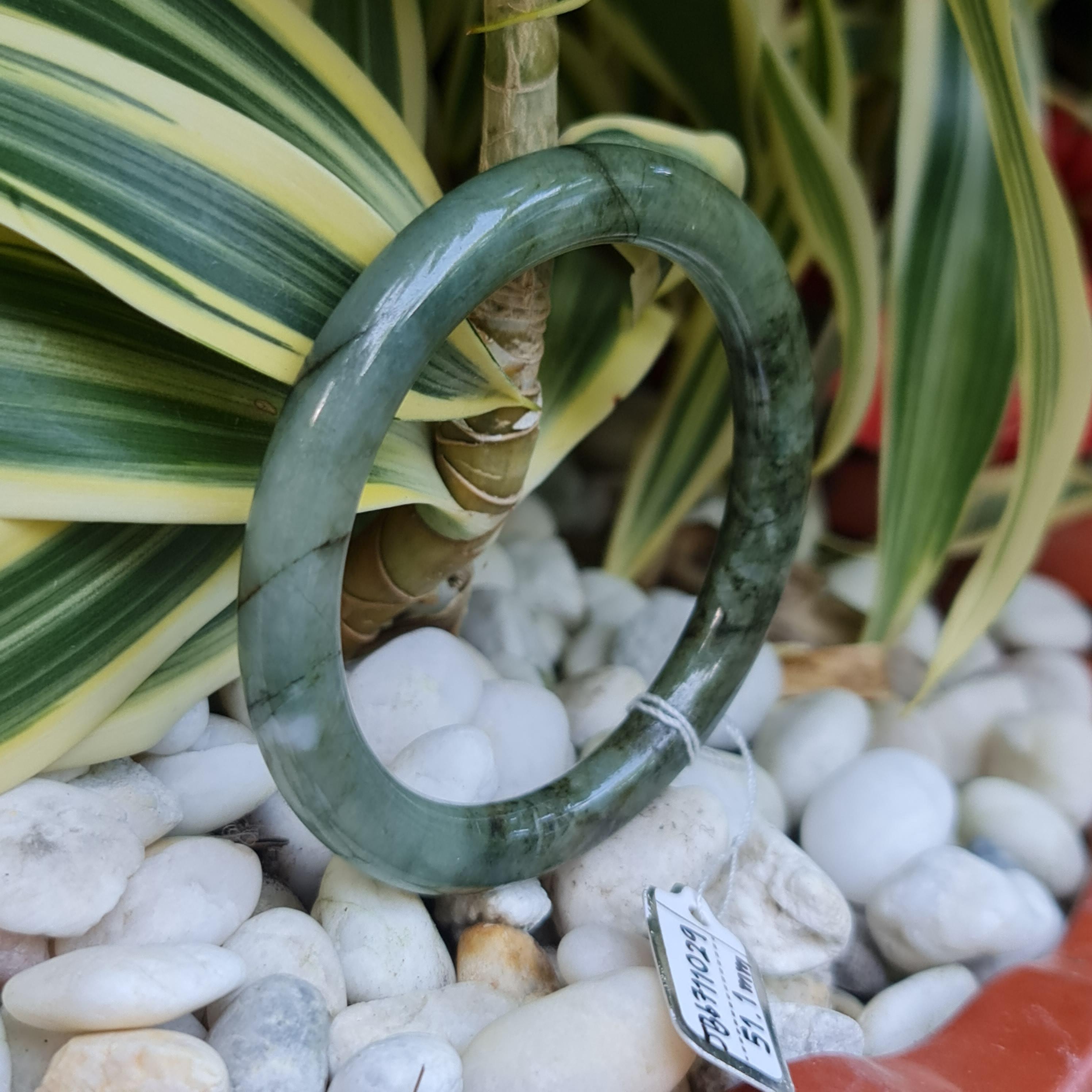 JB6711029 หยก พม่า แท้ Jade กำไลหยก 51.1 มม. (Jadeite bracelet) พม่า (Myanmar)