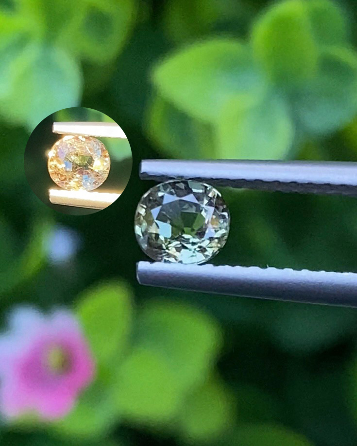 พลอย อเล็กซานไดร์ (Natural Alexandrite Chrysoberyl) เจ้าสามสี 0.48 กะรัต (Cts.) พร้อมใบเซอร์ พลอยแท้ อัญมณีมงคลประจําวันเกิด เครื่องประดับพลอย