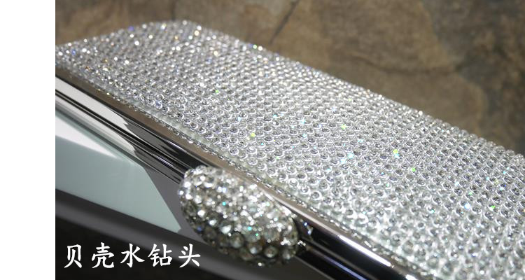 Pre-order กระเป๋าออกงาน Evening Clutch ทรงหรู คริสตัลทั้งใบ พร้อมสายสะพายสั้น/ยาว