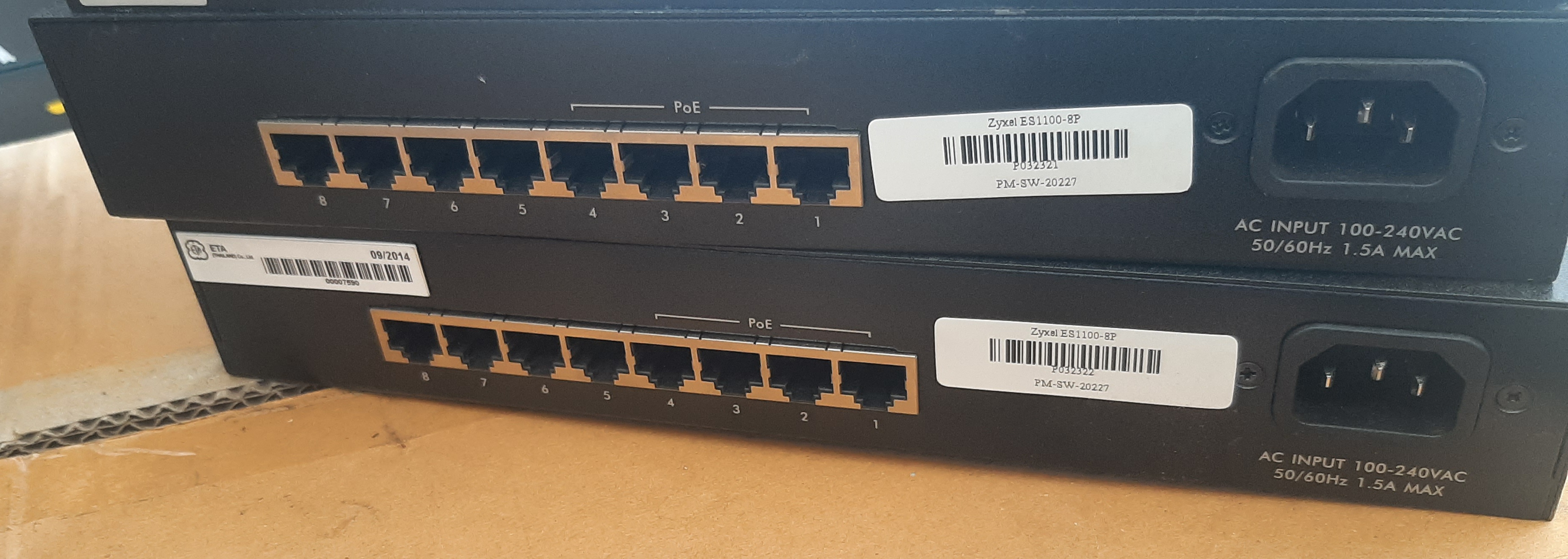 ZyXEL ES1100-8P 8 Port FE Unmanaged PoE Switch มือสอง ประกันร้าน 15 วัน
