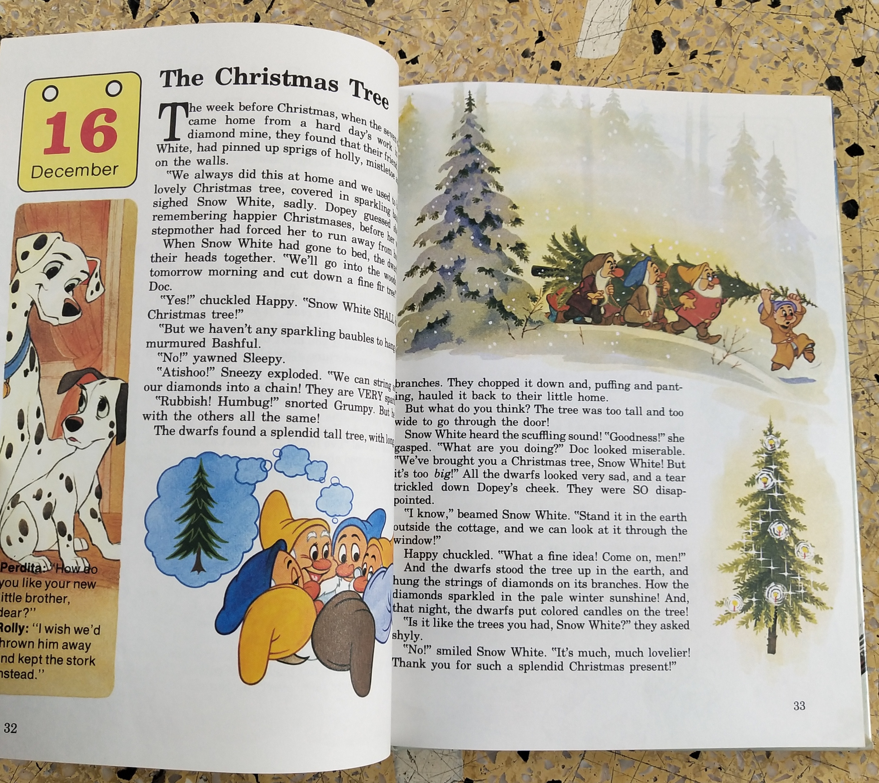 หนังสือภาพการ์ตูนดิสนีย์น่ารัก **หนังสิอเก่า มีตำหนิ โปรดตรวจสอบทุกภาพ ปกแข็ง ฉบับภาษาอังกฤษ เล่าเรื่องราวของทุกวันในฤดูหนาว ผ่านตัวการ์ตูนจากดิสนีย์ Story a Day for every day of the year ,Winter