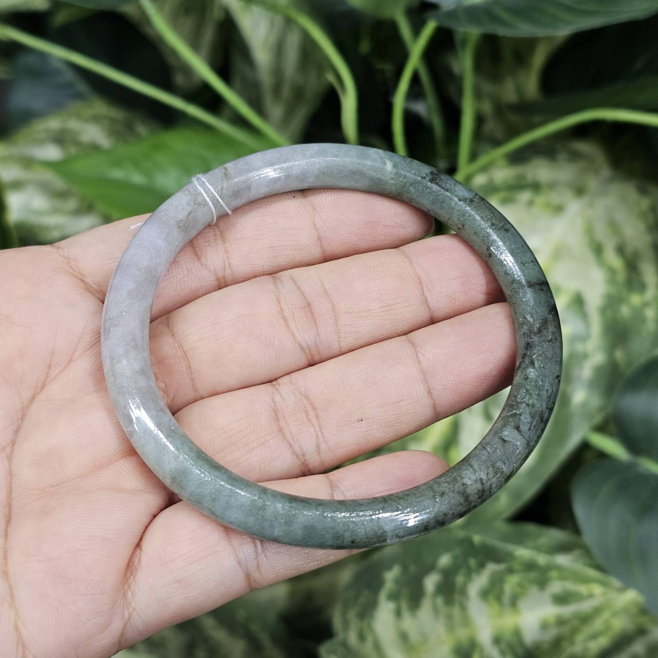 JB0703-014 หยก พม่า แท้ Jade กำไลหยก (Jadeite bracelet) พม่า (Myanmar) 62.1 มม.
