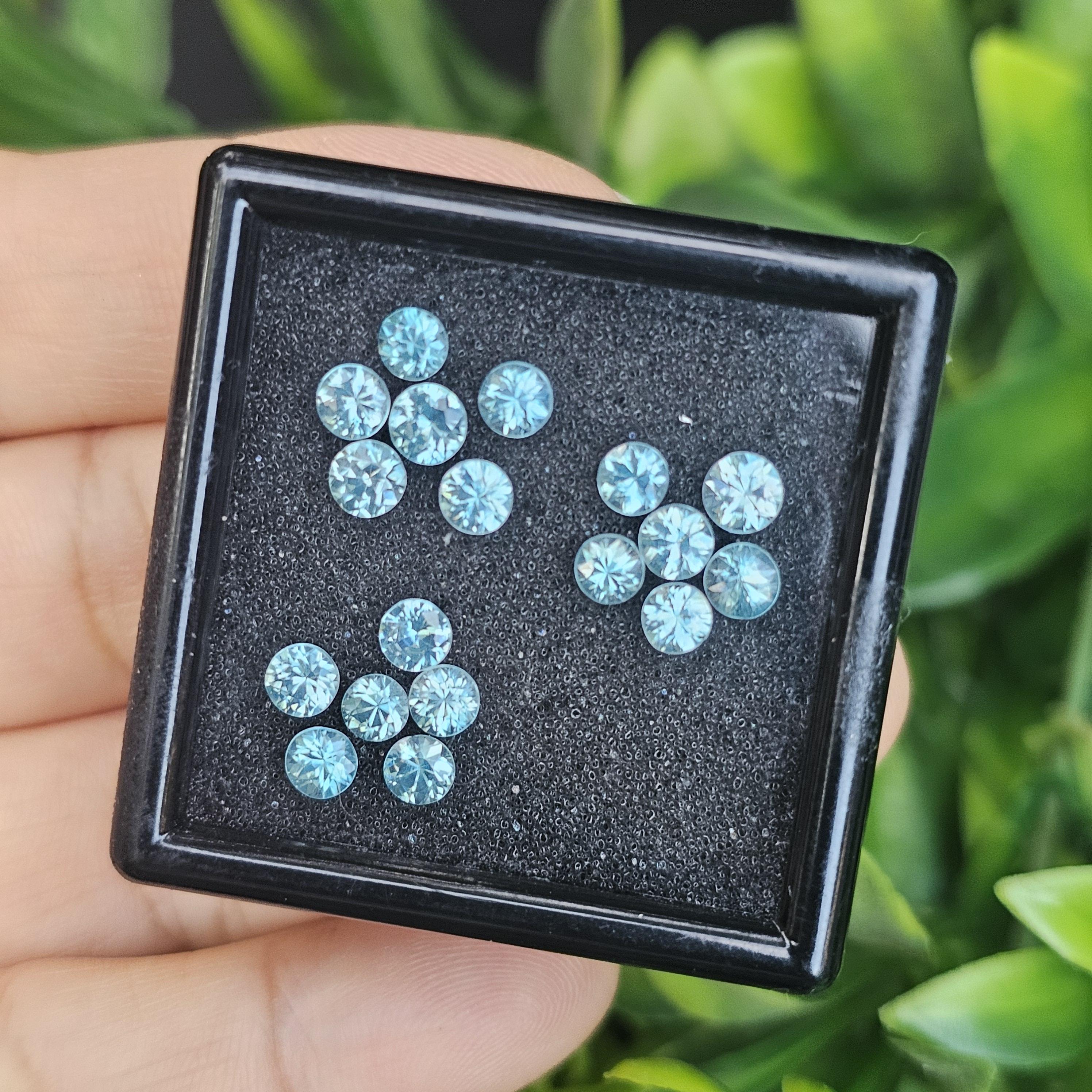 พลอย เพทาย Natural Zircon 7.18 กะรัต (Cts.) 9 เม็ด (18Pcs.) พลอยแท้อัญมณีมงคล ประจําวันเกิด เครื่องประดับพลอย