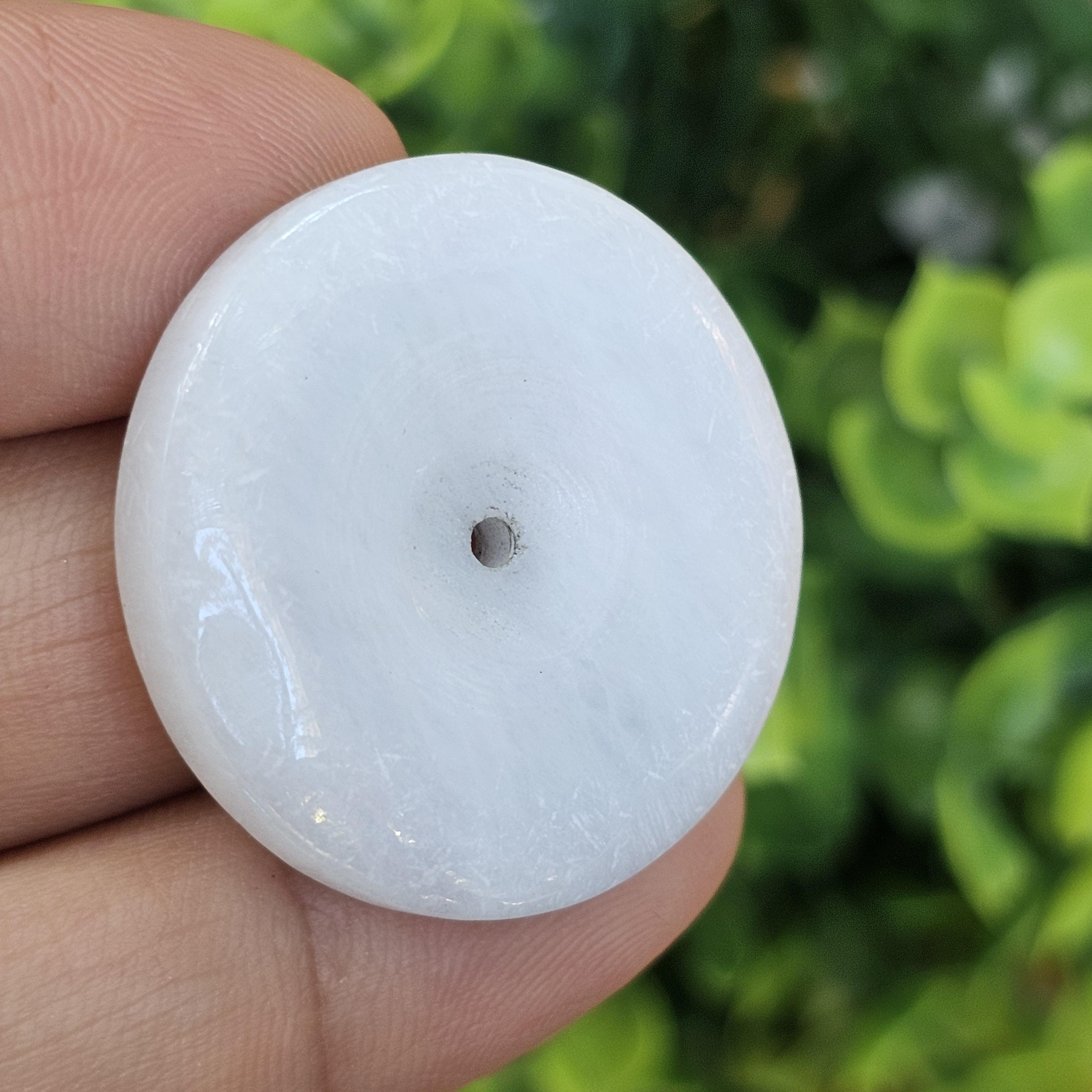 หยก พม่า แท้ Jade จี้โดนัทหยก (Bi-dise jadeite) พม่า (Myanmar) 65.21 กะรัต (Cts.)