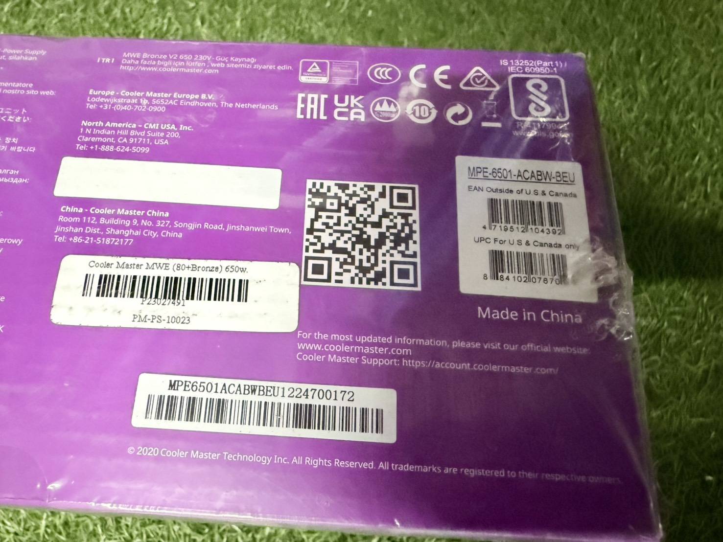 POWER SUPPLY (อุปกรณ์จ่ายไฟ) Cooler Master MWE (80+Bronze) 650w. ของใหม๋