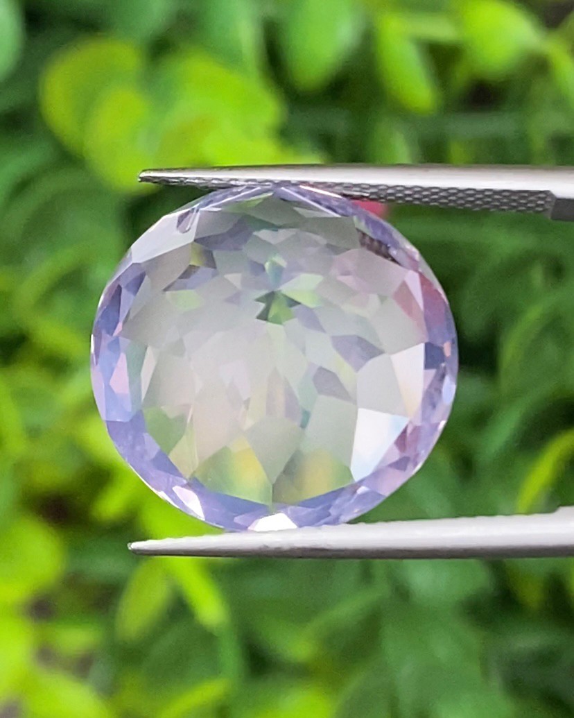 พลอย ลาเวนเดอร์ ควอตซ์ Lavender Quartz 18.86 กะรัต (Cts.) พลอยแท้ อัญมณีมงคลประจําวันเกิด เครื่องประดับพลอย