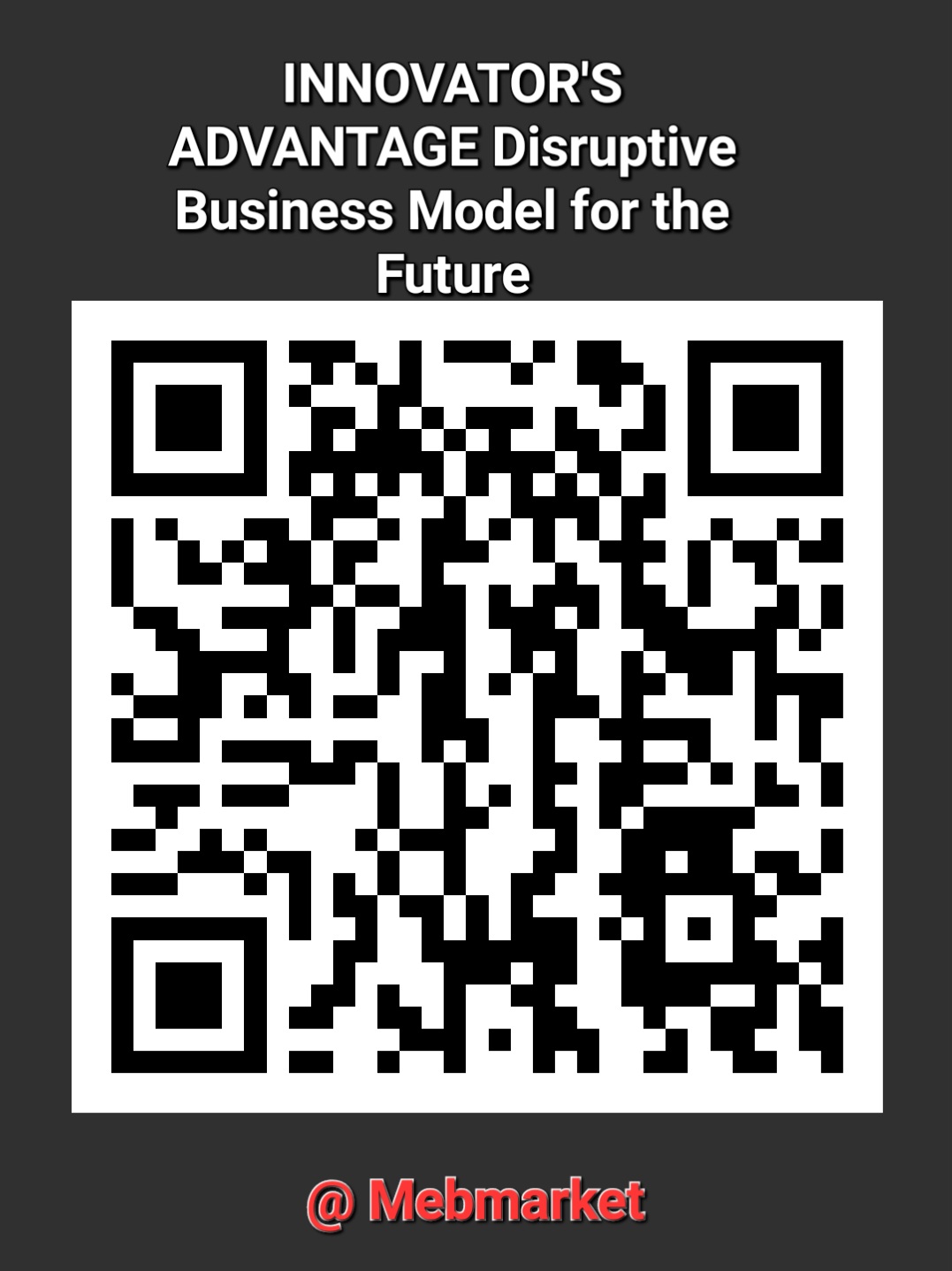 E-Book only (QR for purchasing is available in the picture next to its' cover, Business Book,English Version, INNOVATOR'S ADVANTAGE Disruptive Business Model for the Future by Hannarong Shamsub, Ph.D.,First Edition 2023