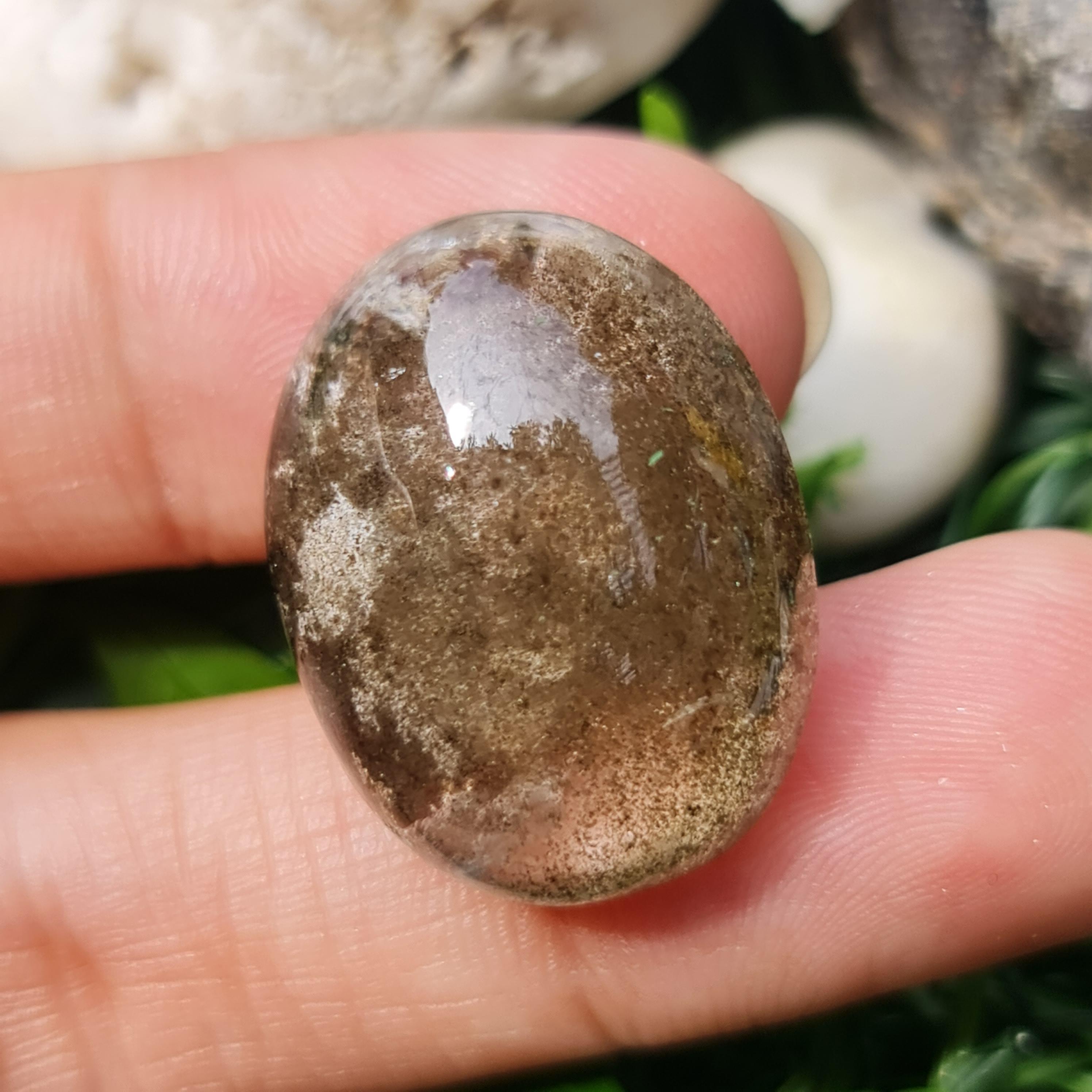 โป่งข่าม ควอตซ์ Rutilated Quartz 38.83 กะรัต Cts. พลอยแท้ อัญมณีมงคลประจําวันเกิด เครื่องประดับพลอย