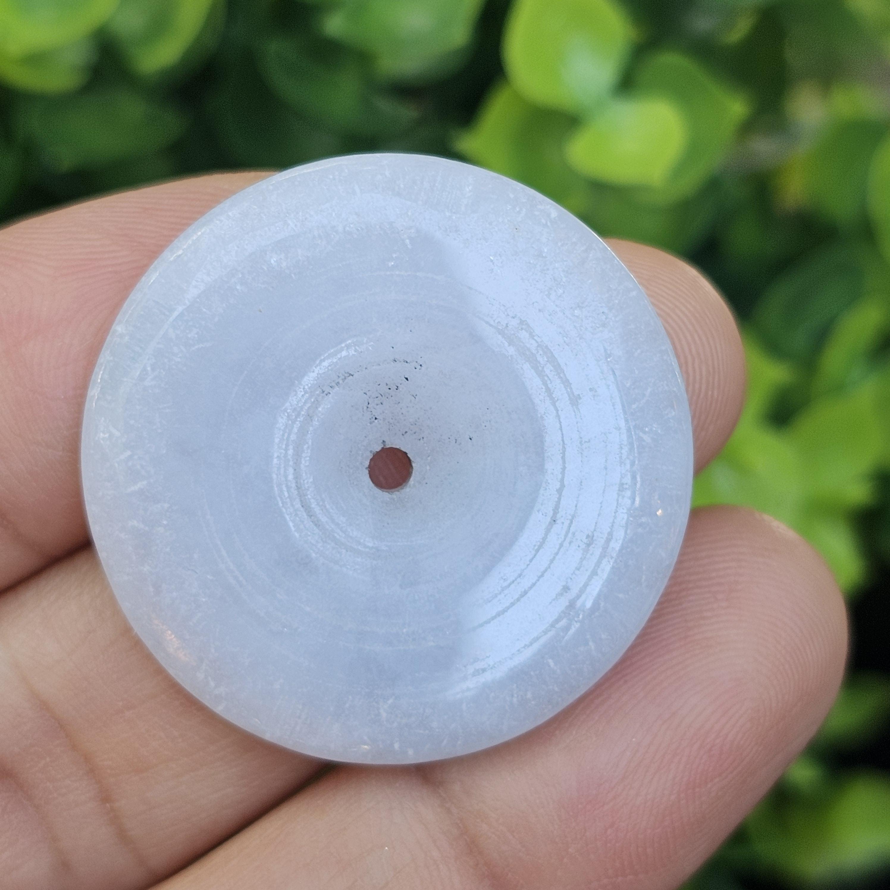 หยก พม่า แท้ Jade จี้โดนัทหยก (Bi-dise jadeite) พม่า (Myanmar) 44.27 กะรัต (Cts.)