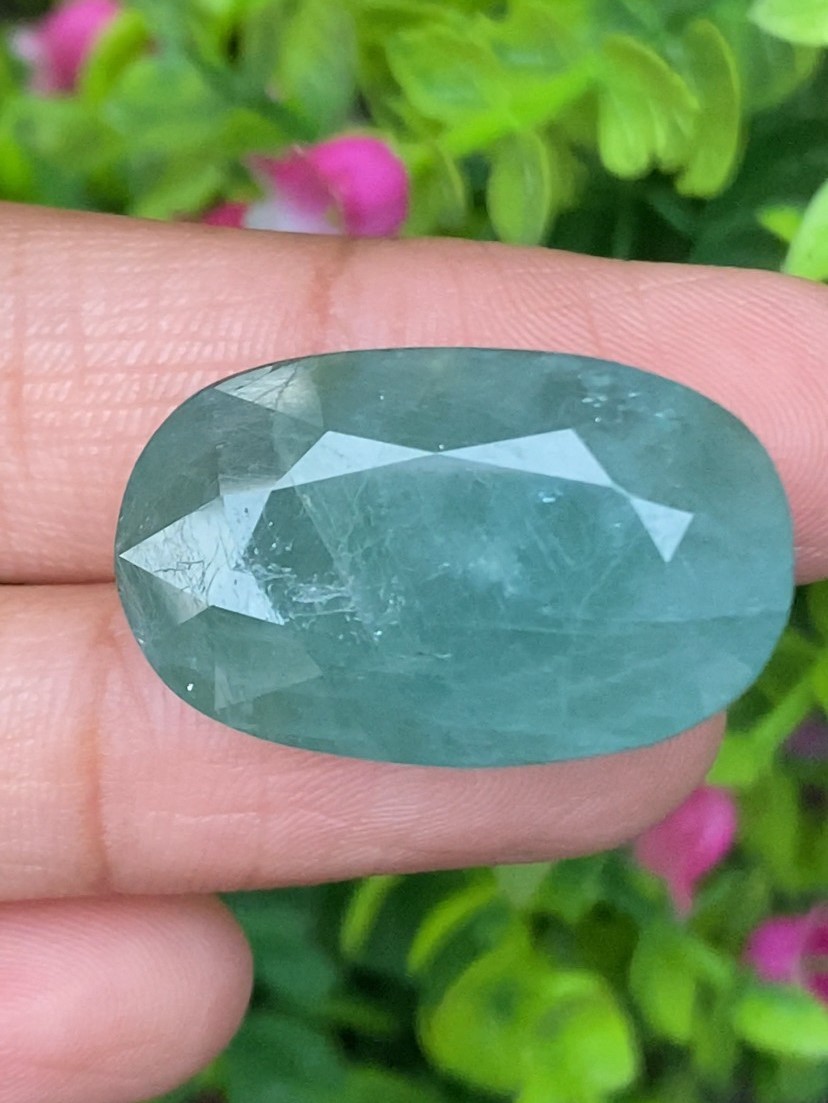 พลอย แกรนดิเดียร์ไรท์ Grandidierite 40.29 กะรัต (Cts.) พร้อมใบเซอร์ พลอยแท้ อัญมณีมงคลประจําวันเกิด เครื่องประดับพลอย