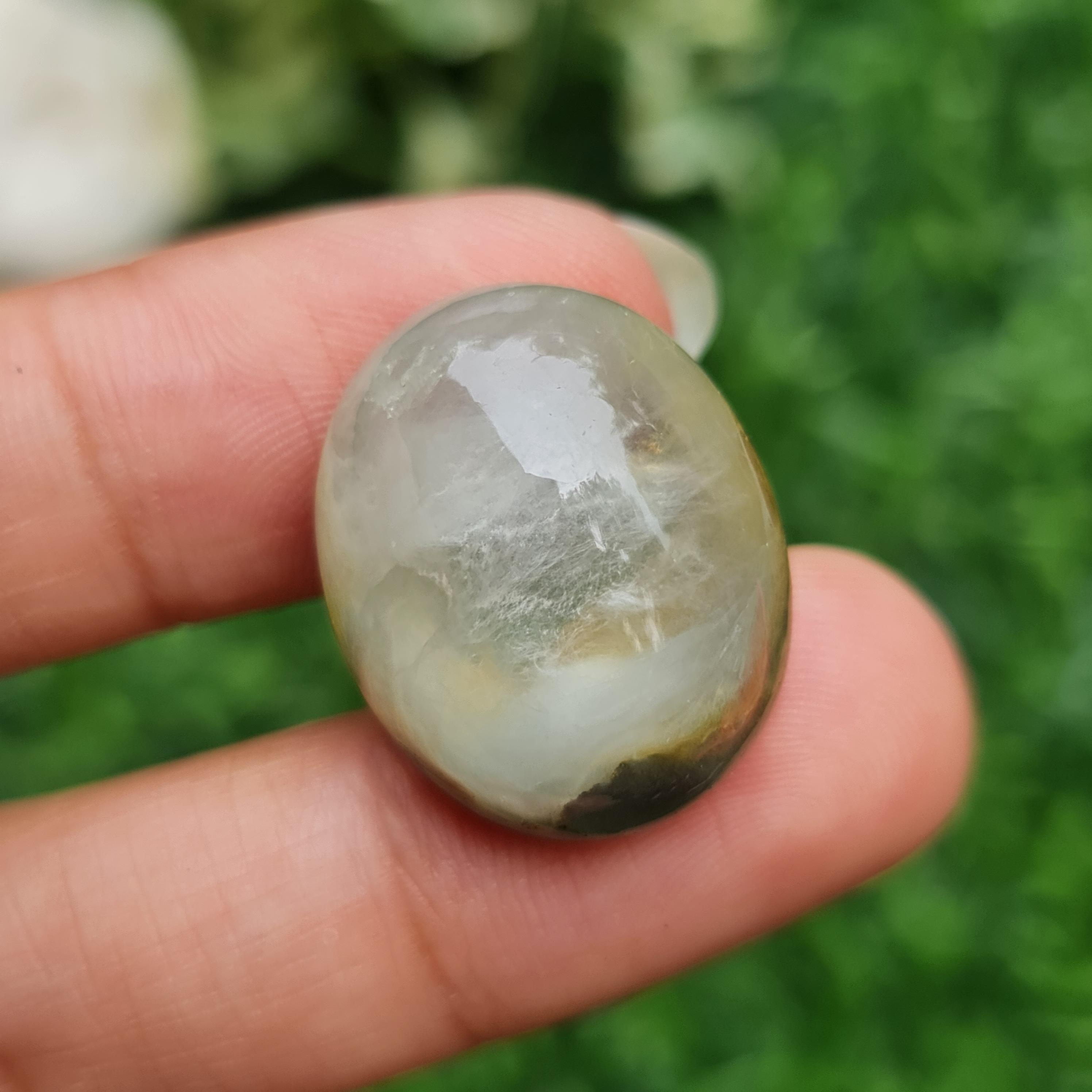 โป่งข่าม ควอตซ์ Rutilated Quartz 32.29 กะรัต Cts. พลอยแท้ อัญมณีมงคลประจําวันเกิด เครื่องประดับพลอย