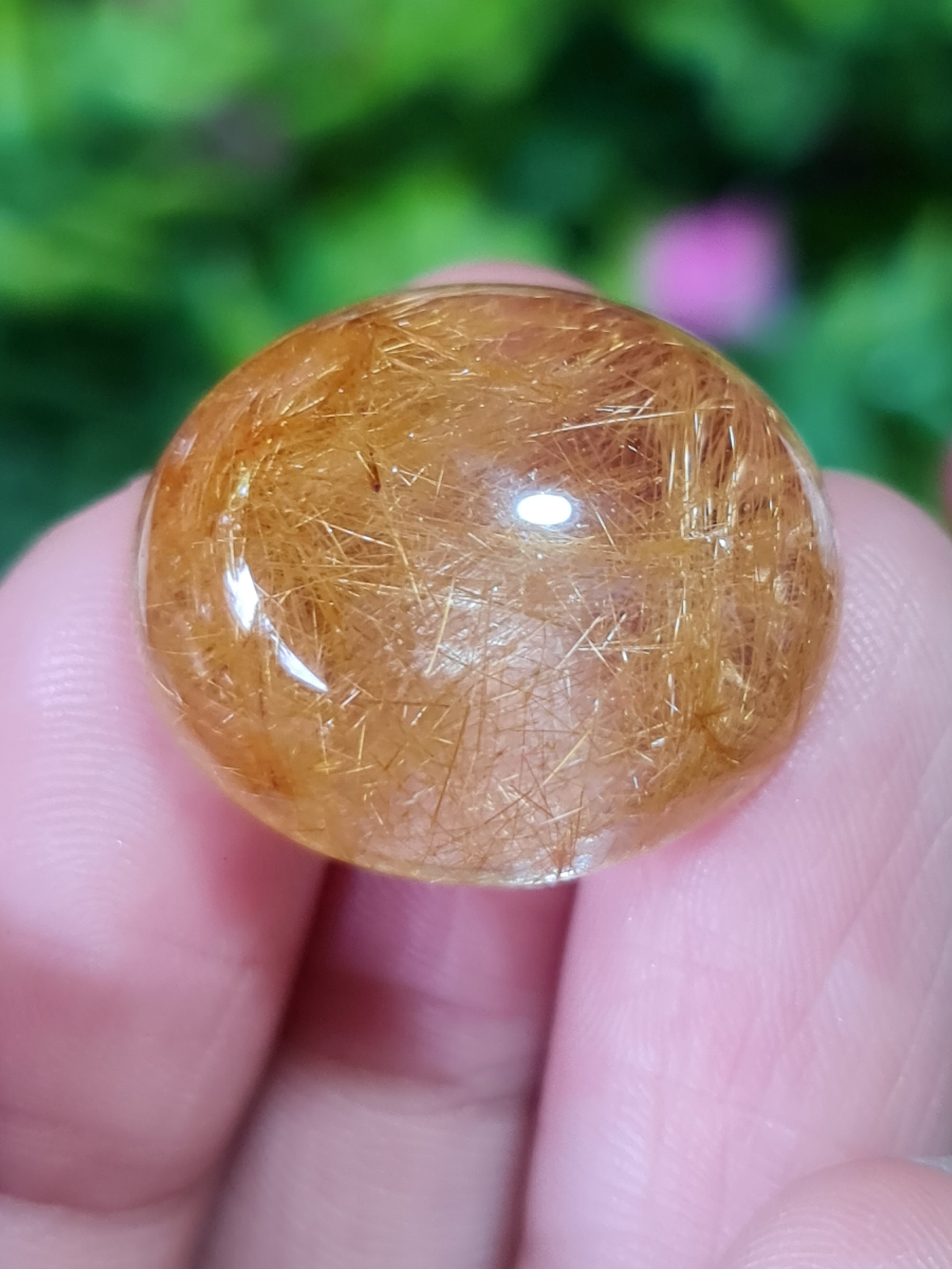 ไหมทอง ควอตซ์ Golden Rutilated Quartz 30.34 กะรัต Cts.พลอยแท้ อัญมณีมงคลประจําวันเกิด เครื่องประดับพลอย
