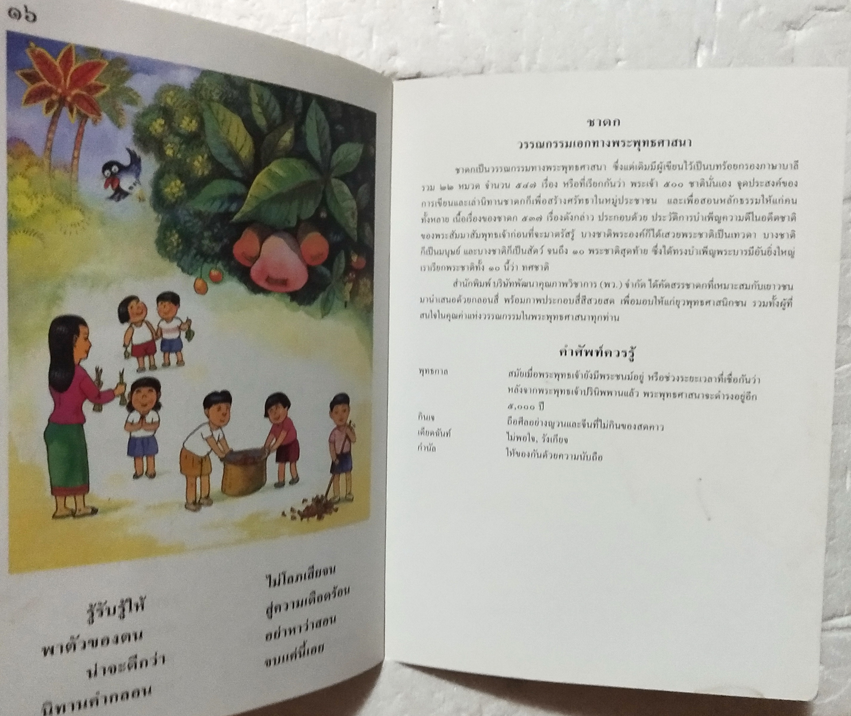 หนังสือภาพสวย**มีตำหนิตามภาพ หนังสือภาพ ชุด นิทานชาดก เรื่อง กรรมของกา กโปตกชาดก ผศ.สมจิตร วัฒนคลุ้ง เขียนเรื่อง รงค์ ประภาสะโนบล เขียนภาพ พิมพ์ครั้งที่ 6กรกฎาคม 2548