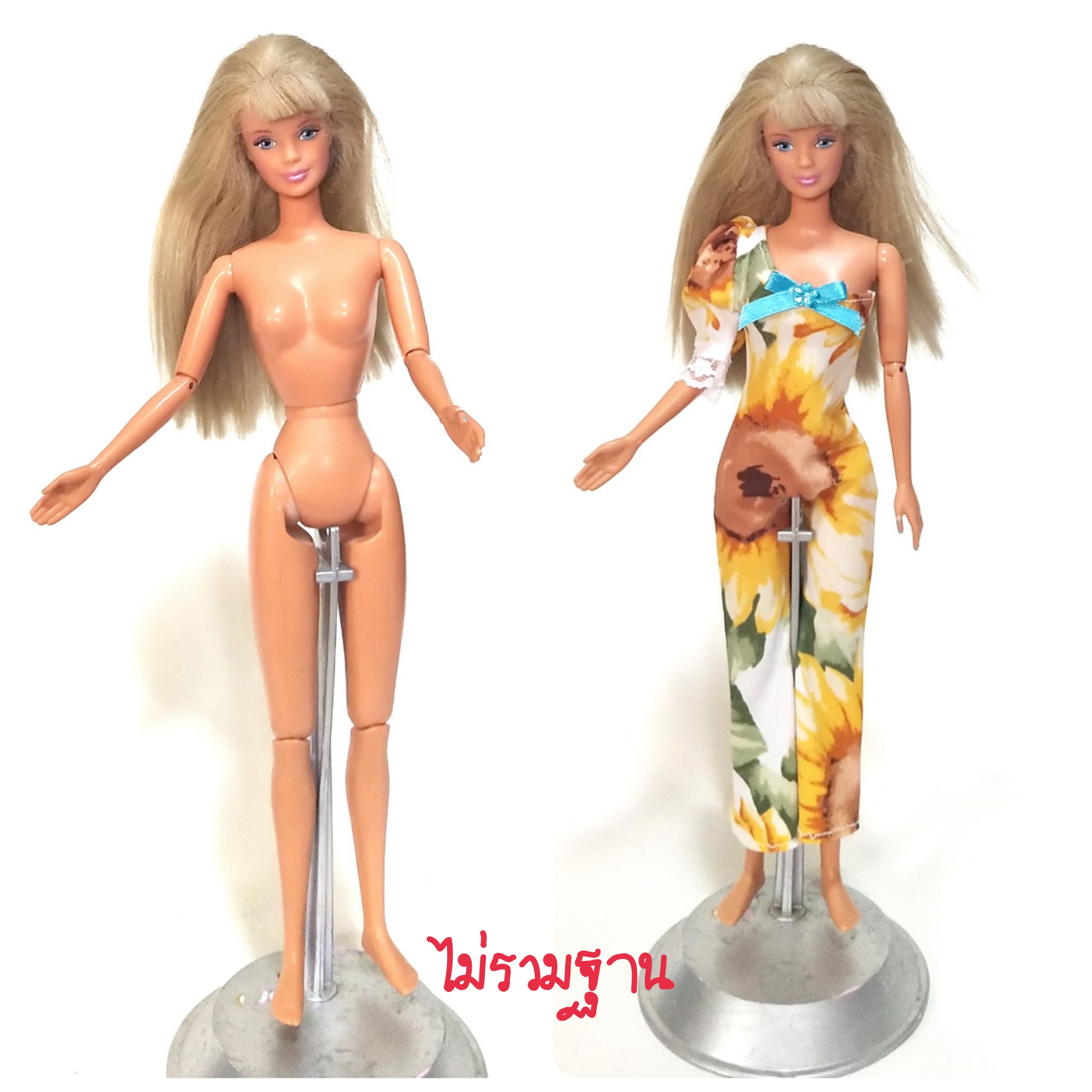 ตุ๊กตาบาร์บี้ข้อต่อ แขน-ขา รุ่นเก่า **ยืนเองไม่ได้ สภาพดี Mattel China 1993**แถมชุด ตามภาพ