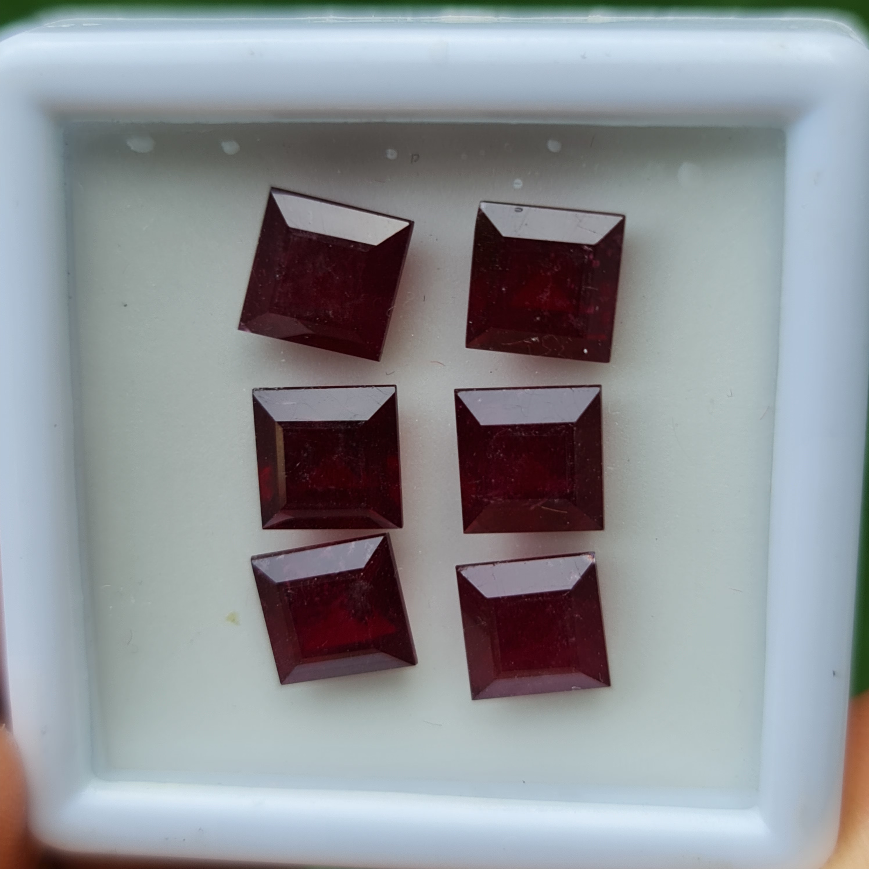 พลอย ทับทิม Ruby sapphire 6 เม็ด 16.30 กะรัต (Cts.) พลอยแท้ อัญมณีมงคลประจําวันเกิด เครื่องประดับพลอย
