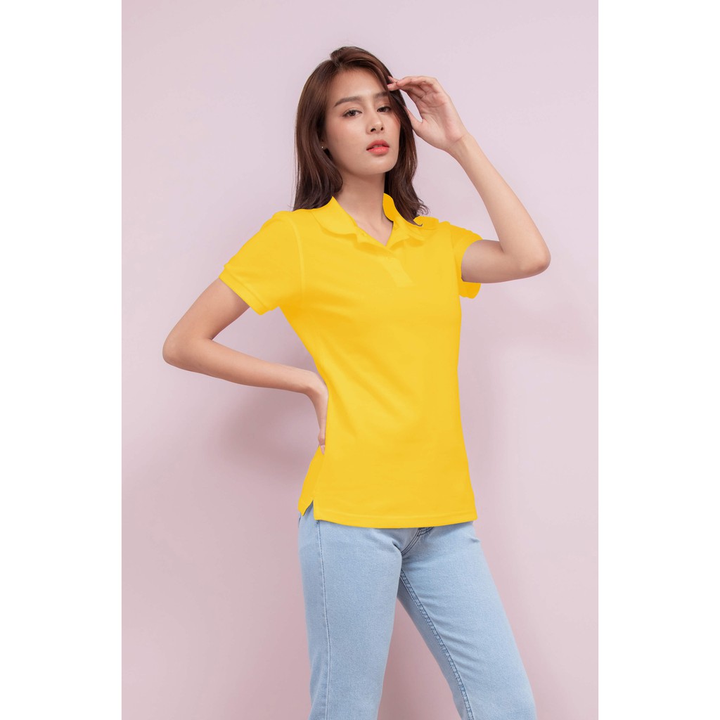 No Problem No Problem เสื้อโปโล หญิง สีเหลืองบุษราคัม สีเหลืองบุษราคัม