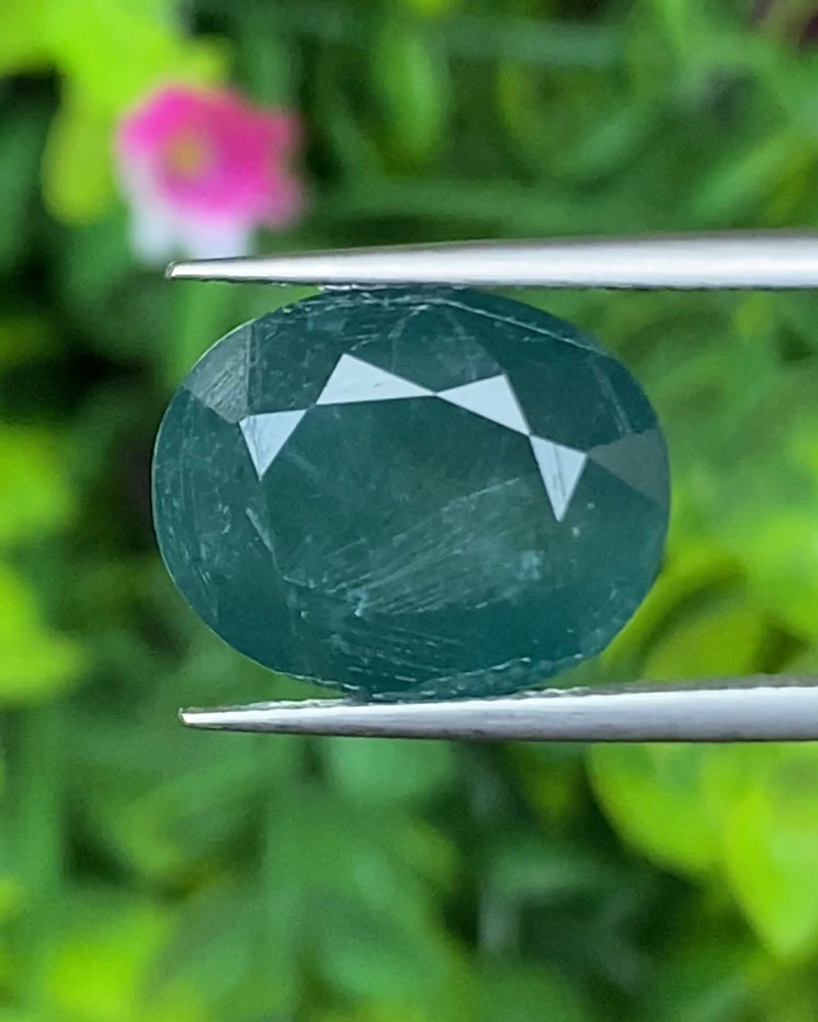 พลอย แกรนดิเดียร์ไรท์ Grandidierite 10.25 กะรัต (Cts.) พร้อมใบเซอร์ พลอยแท้ อัญมณีมงคลประจําวันเกิด เครื่องประดับพลอย