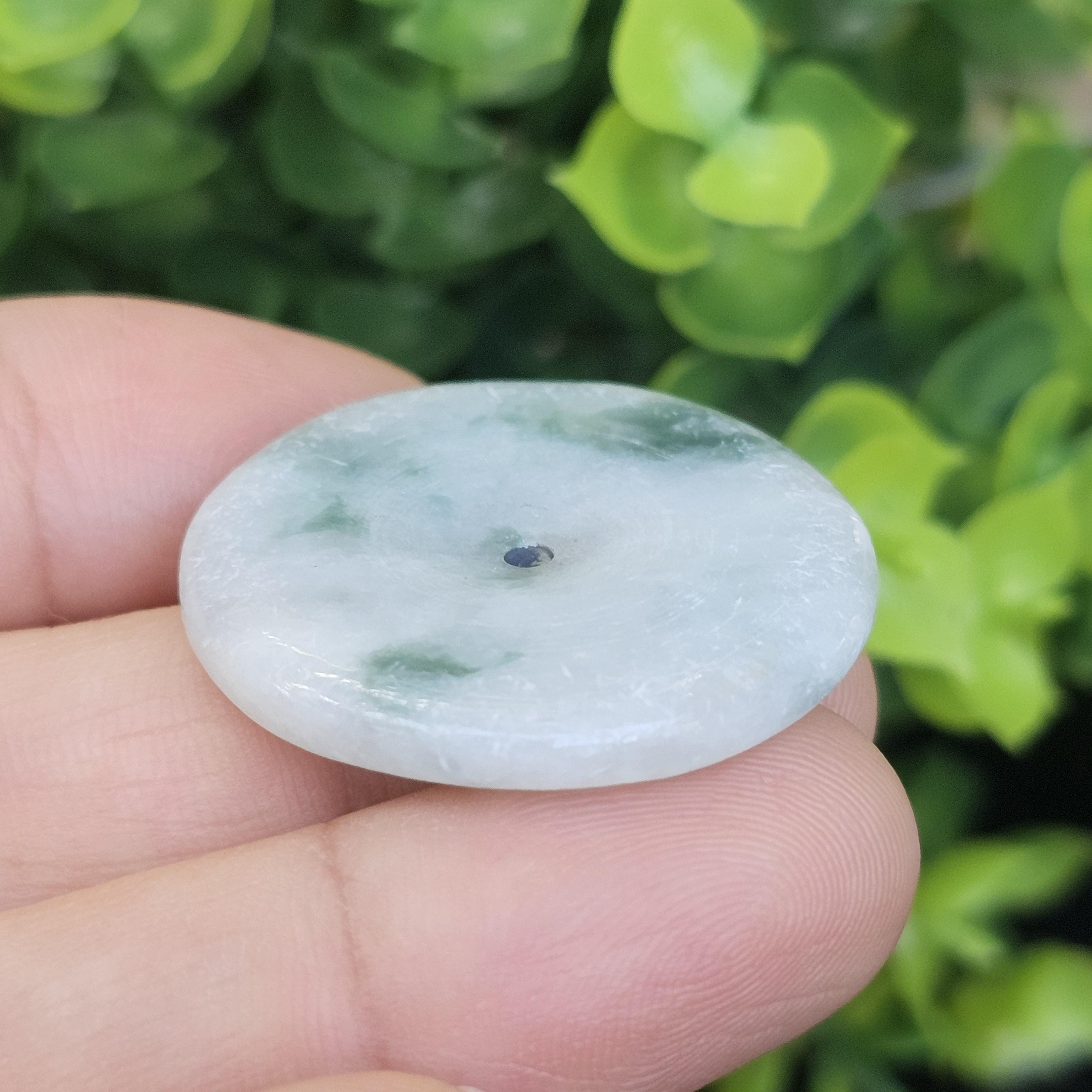 หยก พม่า แท้ Jade จี้โดนัทหยก (Bi-dise jadeite) พม่า (Myanmar) 49.28 กะรัต (Cts.)