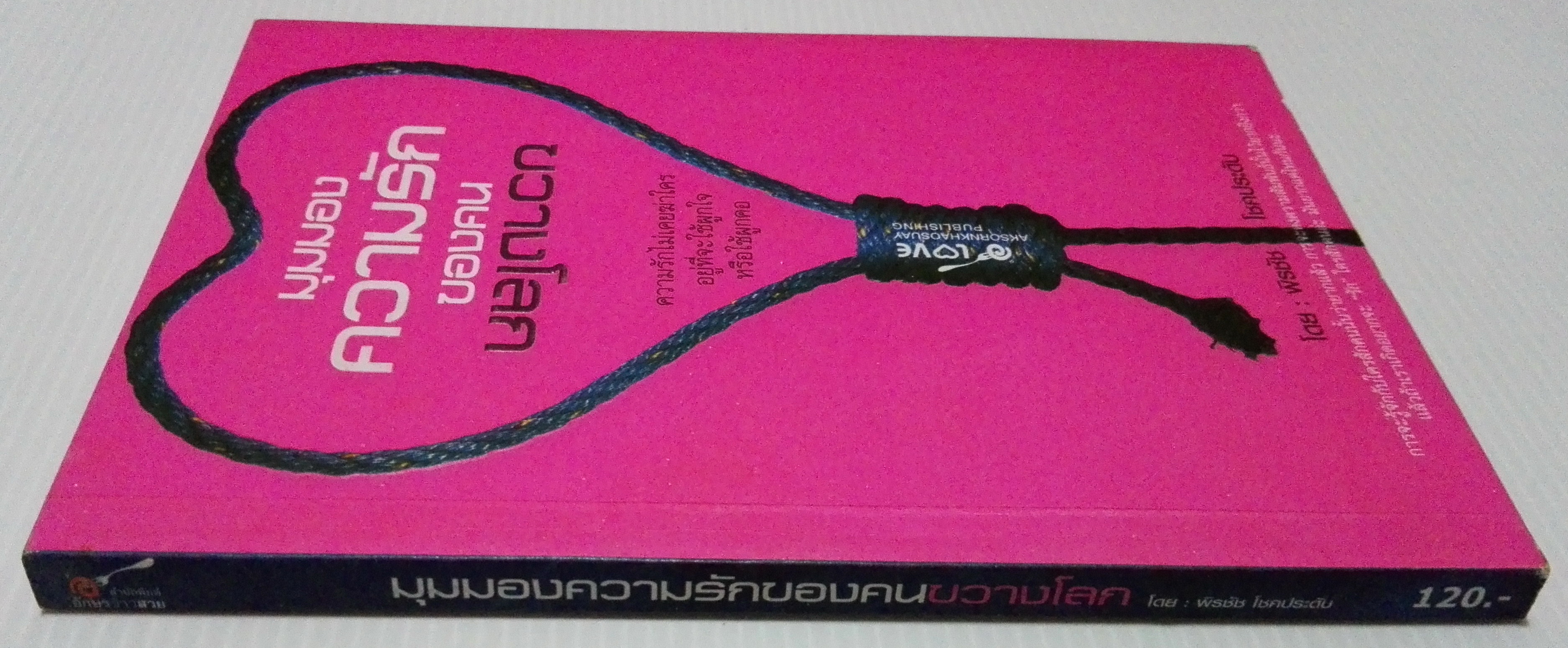 หนังสือ"มุมมองความรักของคนขวางโลก" ความรักไม่เคยฆ่าใคร อยู่ที่ใครจะใช้ผู้กใจหรือผูกคอ...การจะรู้จักกับใครสักคนนั้นว่ายากแล้ว การจะคงความสัมพันธ์นั้นไว้ยิ่งยากกว่า แล้วถ้าเราเกิดอกยากจะรักใครสักคนล่ะ มันยากแค่ไหนกันนะ โดย พิรชัช โชคประดับ