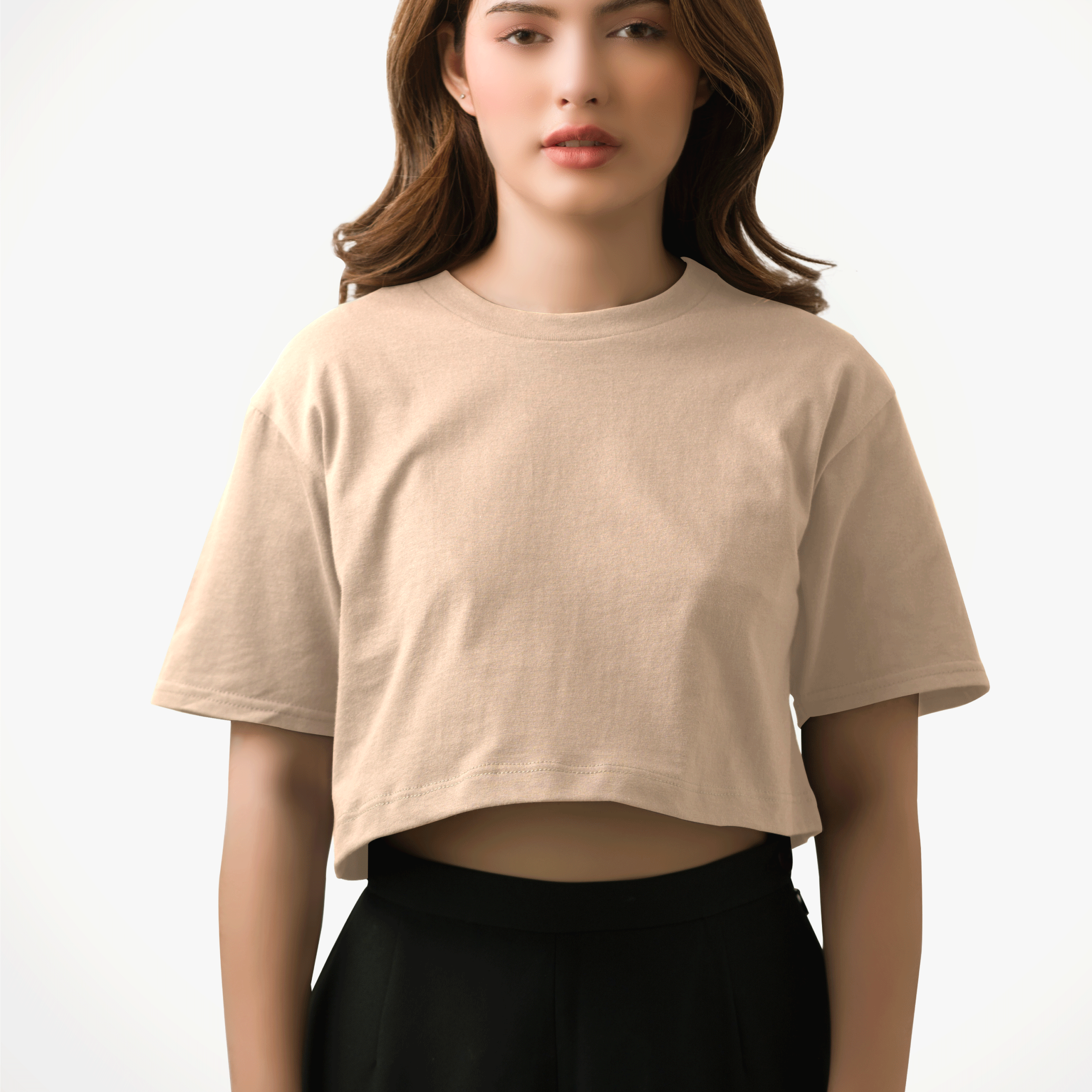 เสื้อยืด GILDAN 76C00 แคชชวล ครอป แขนสั้น