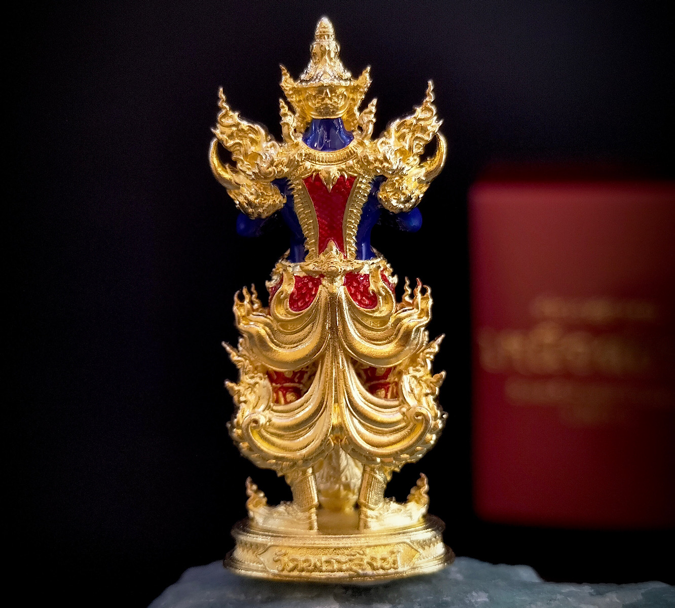 ท้าวเวสสุวรรณเหนือสยาม (หน้ายักษ์) รหัส 6.13 เนื้อบรอนซ์ชุบทองลงยา