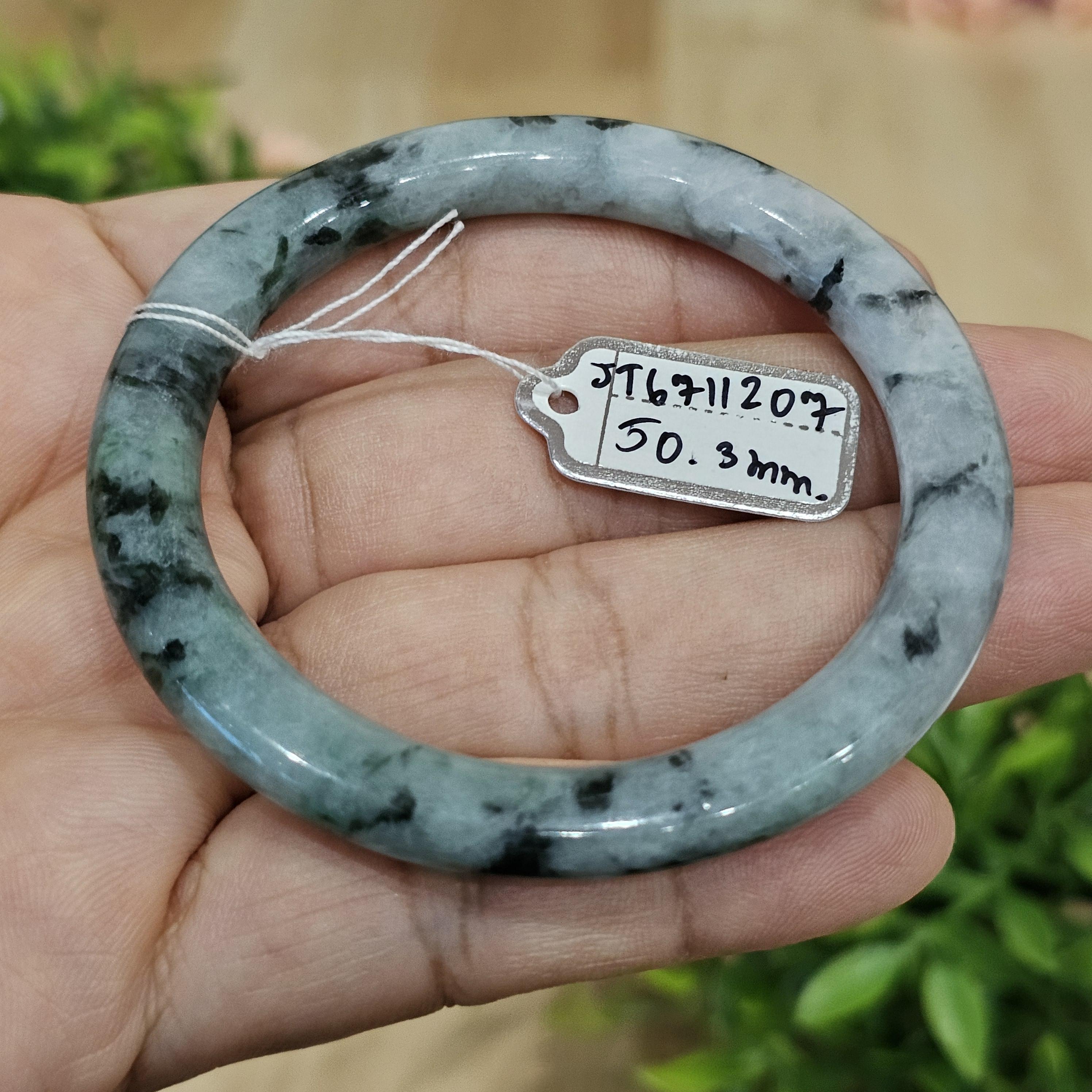 JB6711207 หยก พม่า แท้ Jade กำไลหยก (Jadeite bracelet) พม่า (Myanmar) 50.3 มม.
